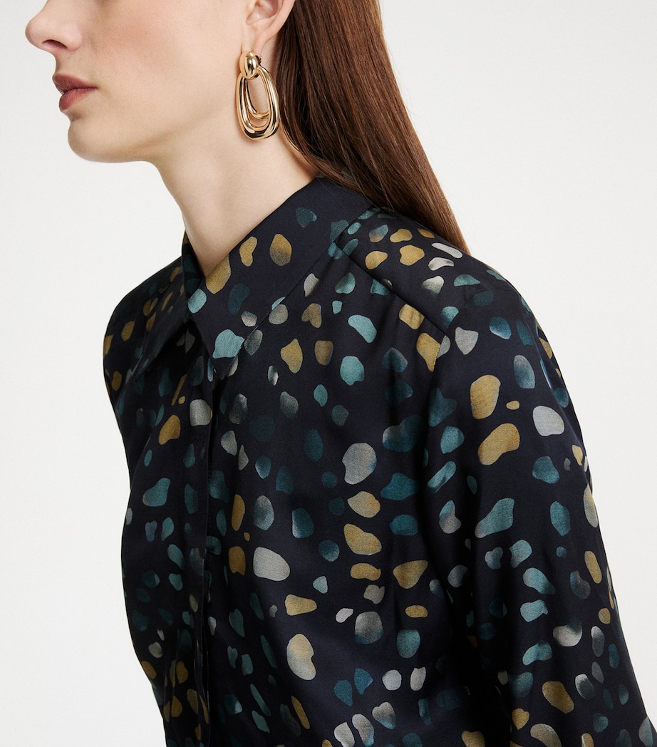 Marella Womens Twill Printed Shirt Navy Image 5