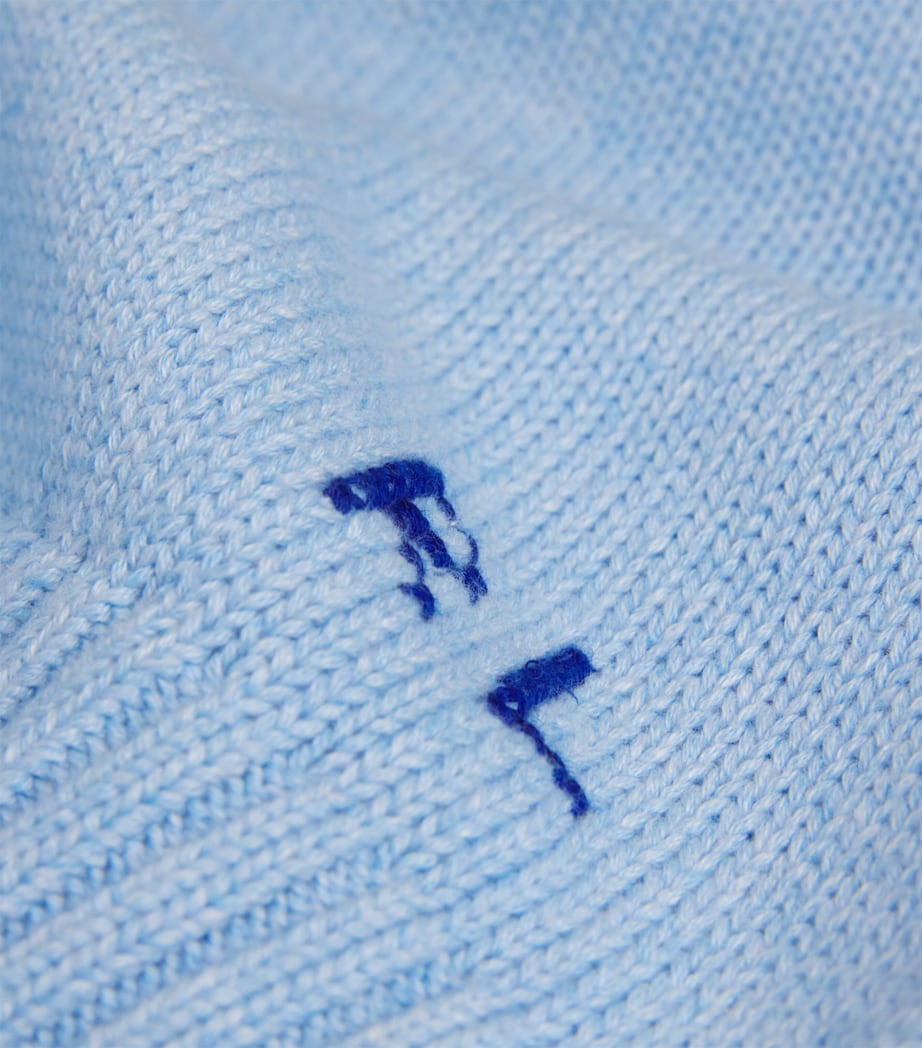 Polo Ralph Lauren Mens Cotton Polo Bear Sweater Blue Image 3