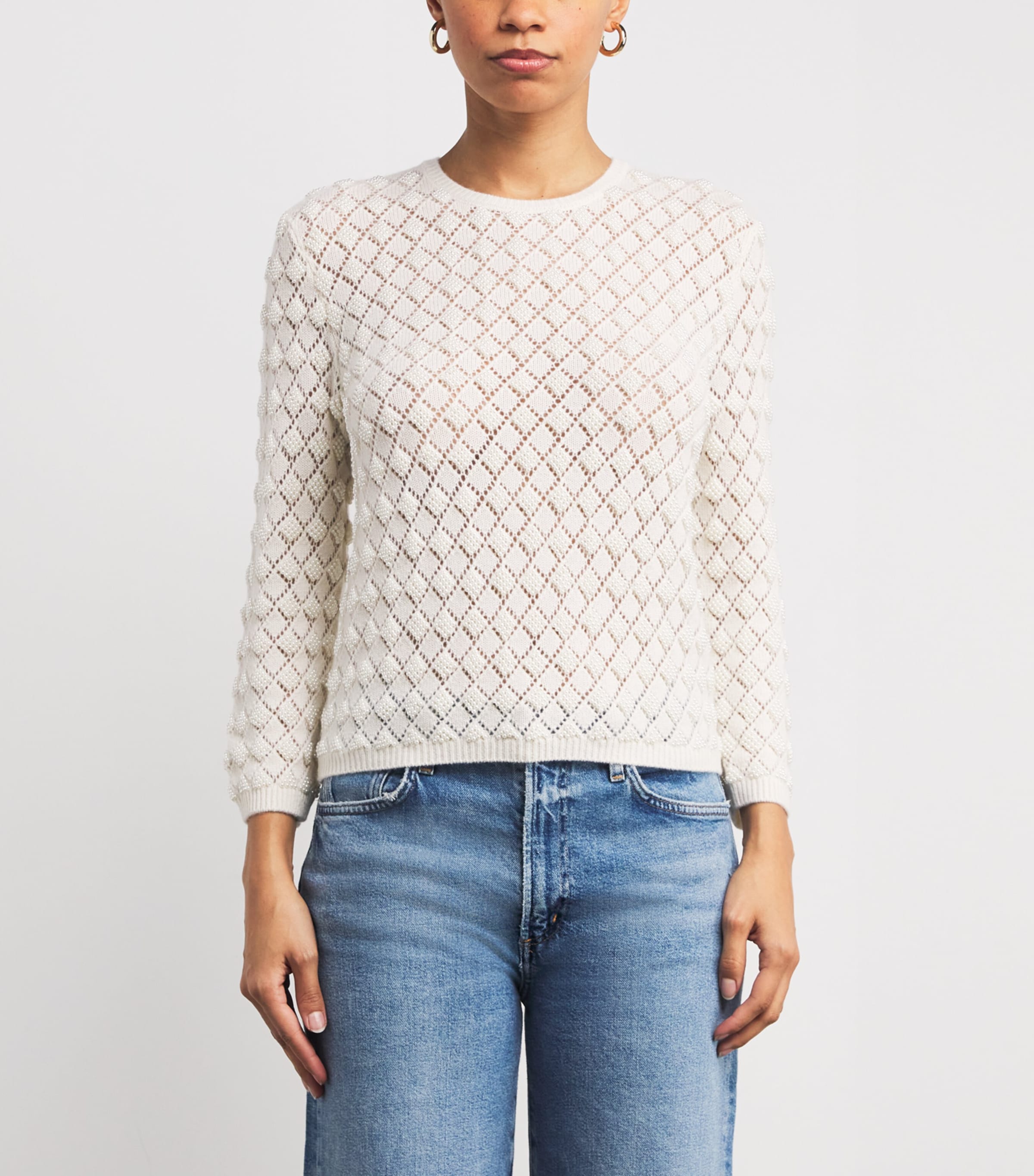 Cashmere The Pearl Sweater CREAM Image 3