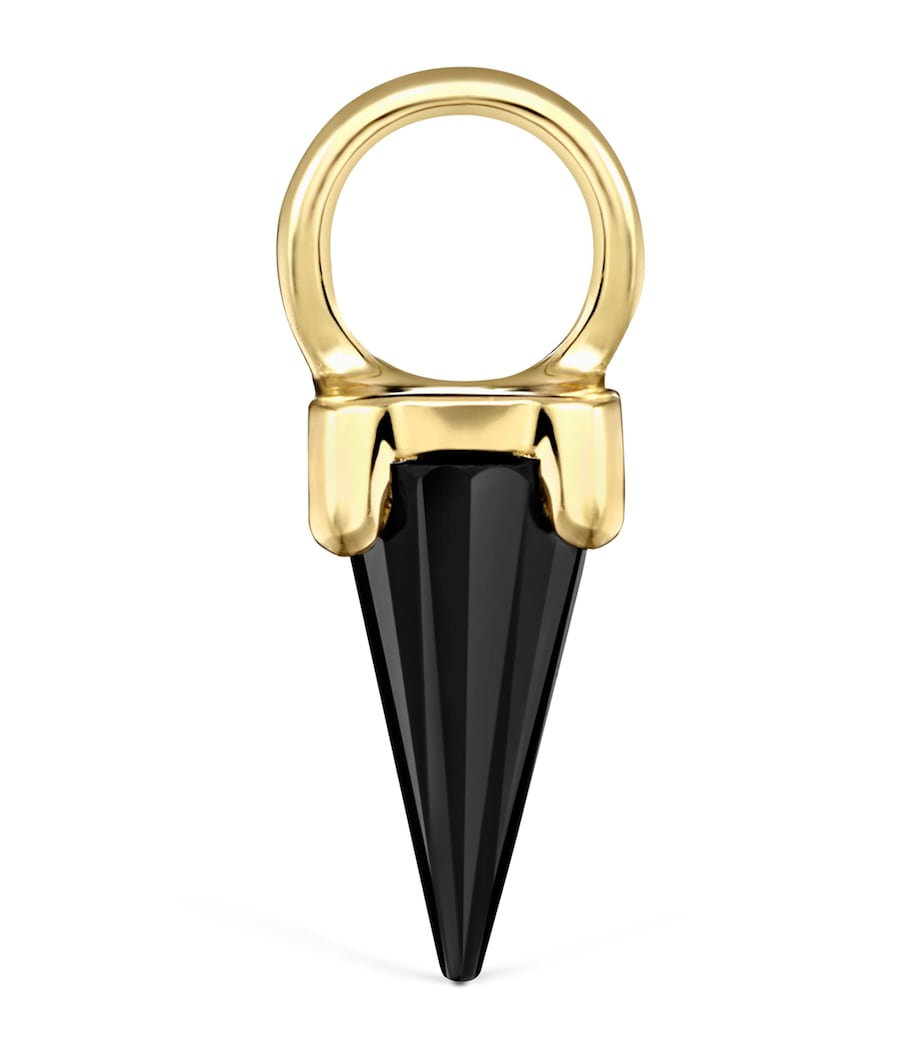 Yellow Gold Black Moissanite Spike Charm (4mm) YELLOW GOLD Image 1