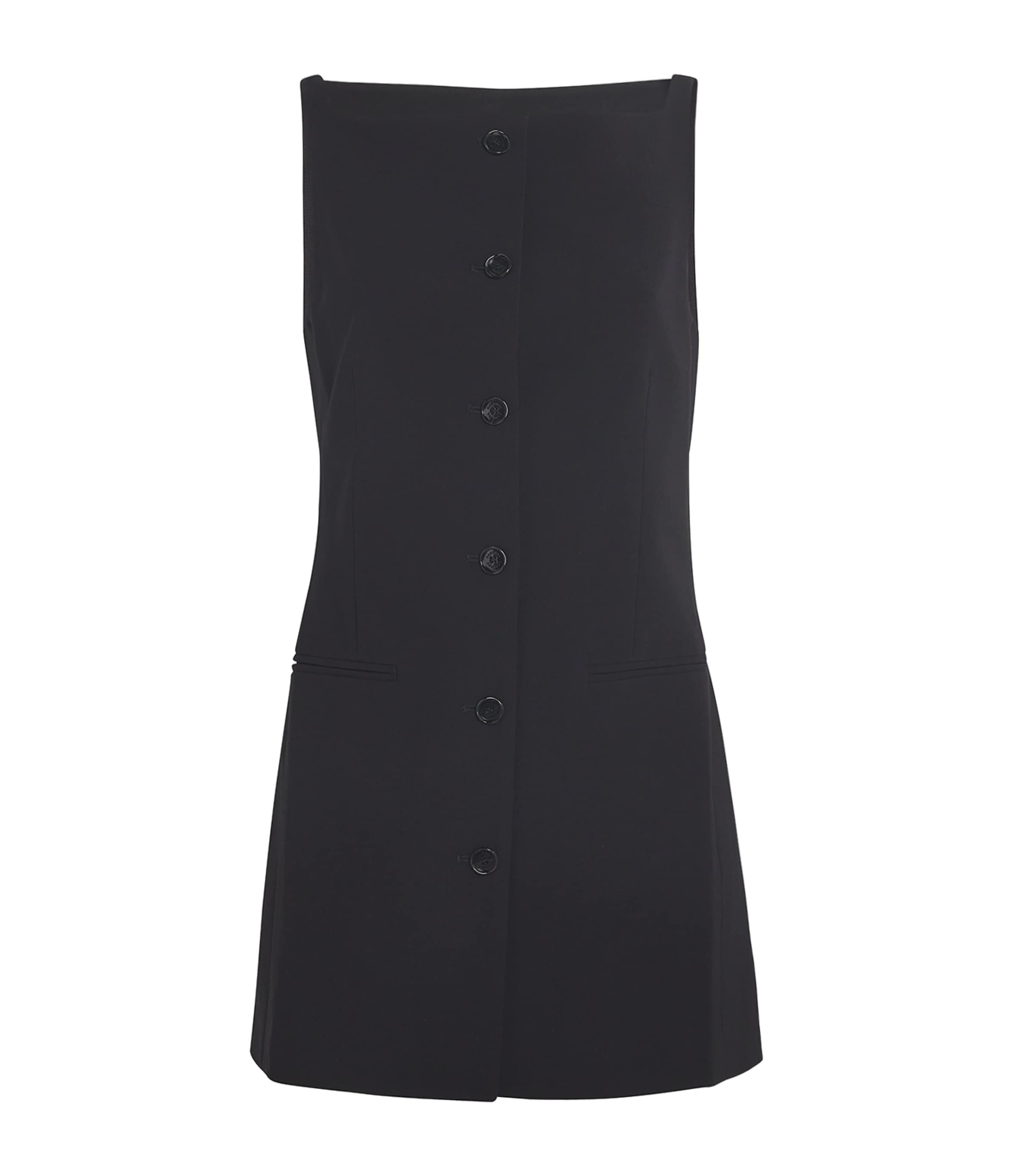 House Of Dagmar Square-neck Tailored Top In Black