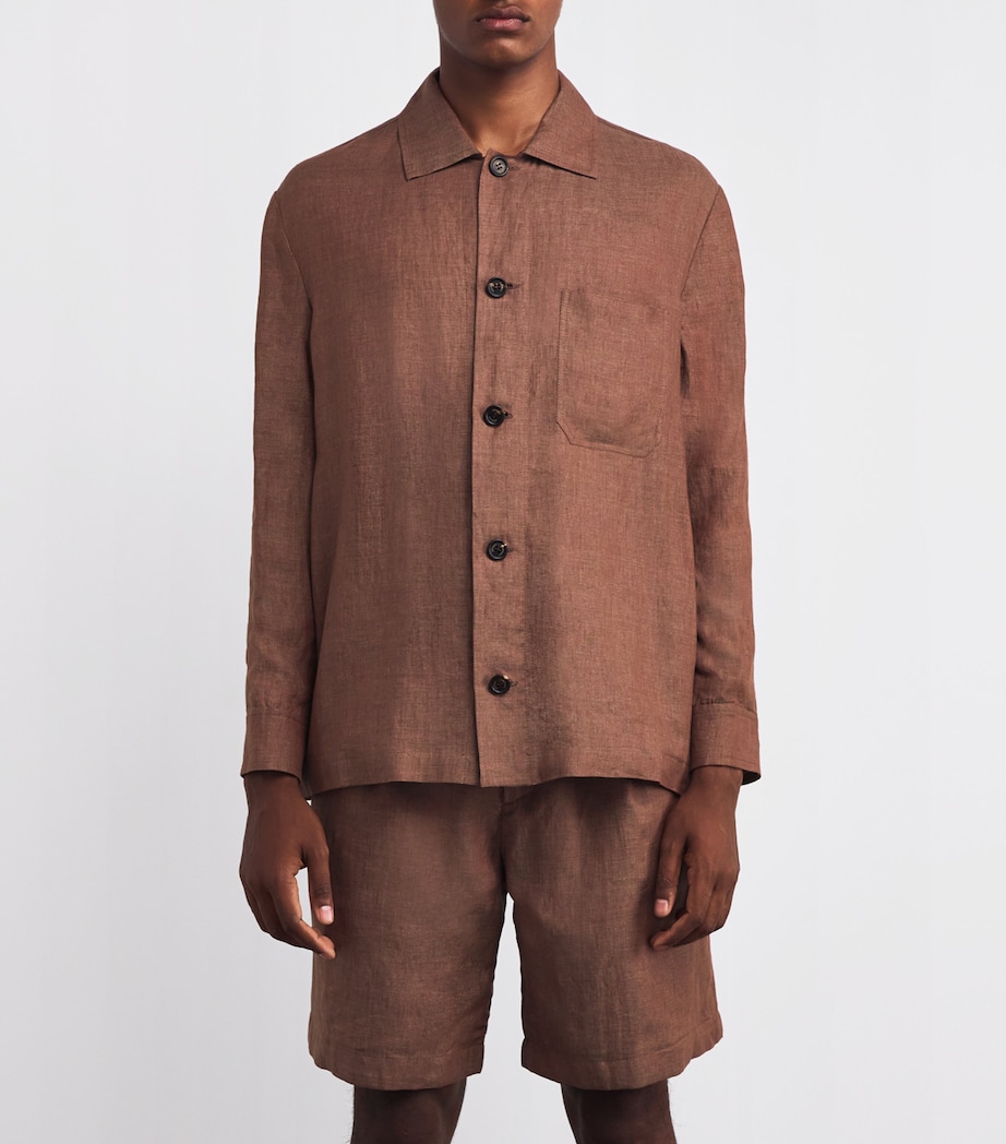 x Harrods Linen Overshirt VICUNA Image 3