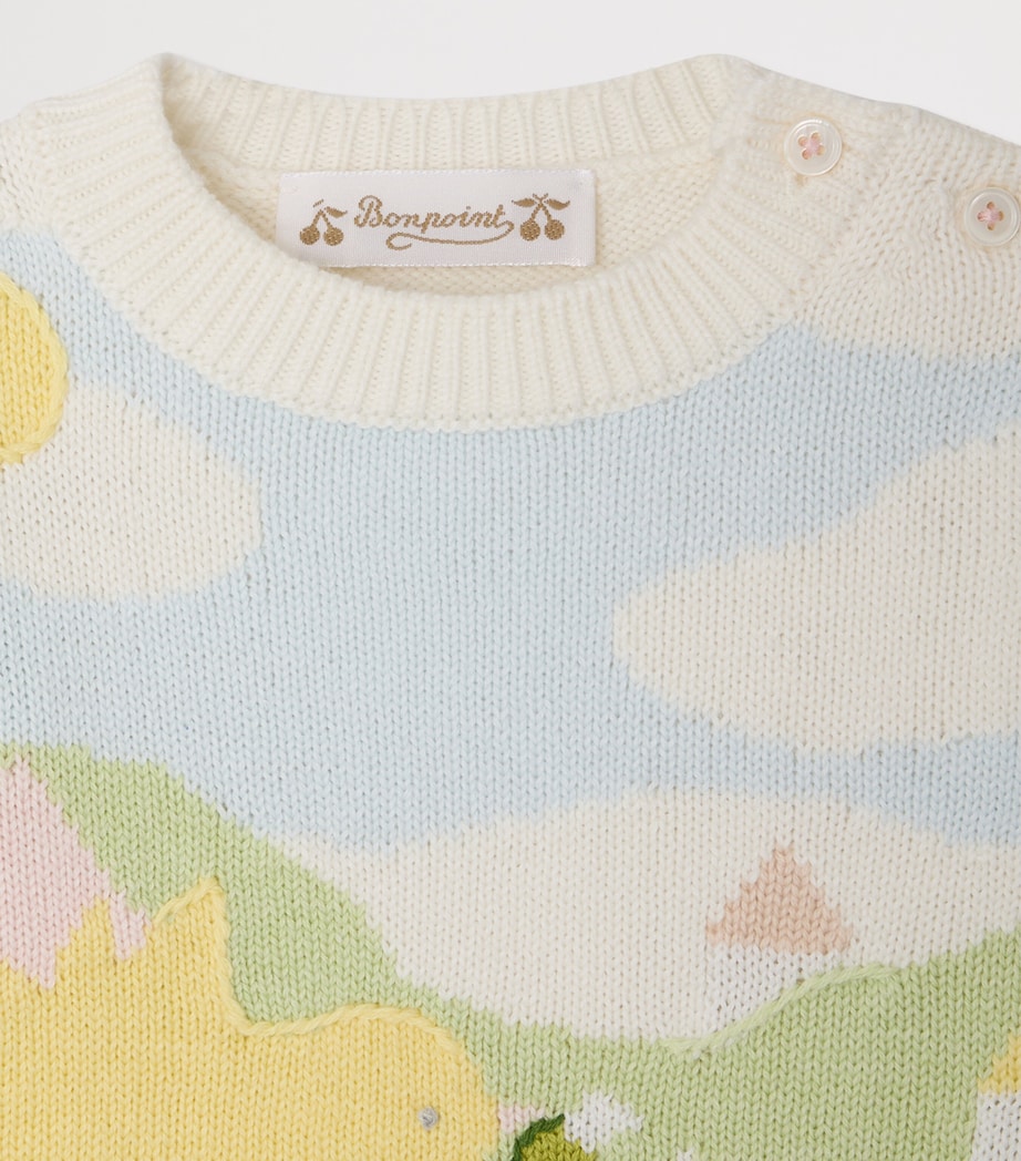 Cotton-Blend Chick Sweater (6-18 Months) JAUNE Image 3