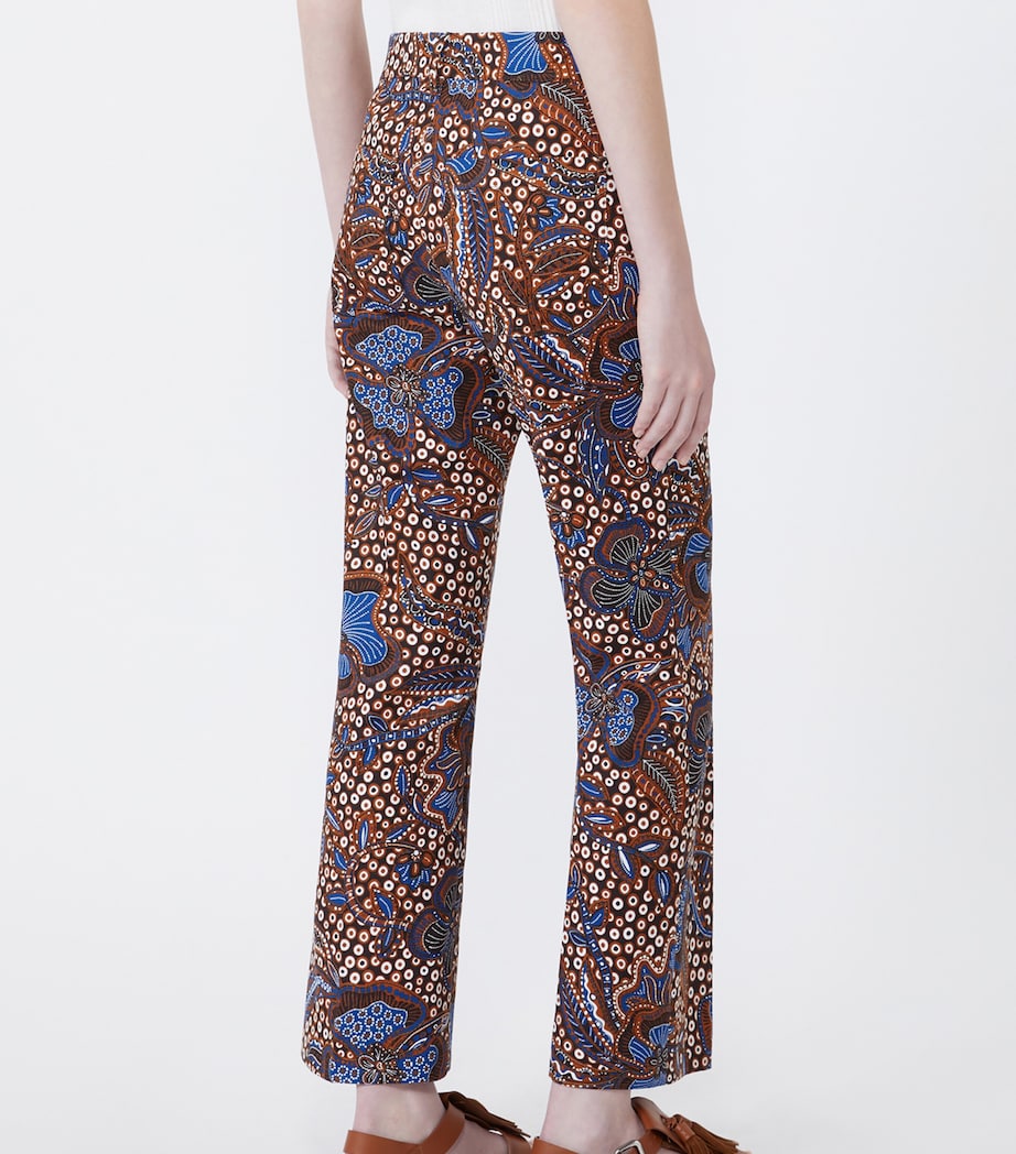 Weekend Max Mara Womens Printed Straight Trousers Tobacco Image 4