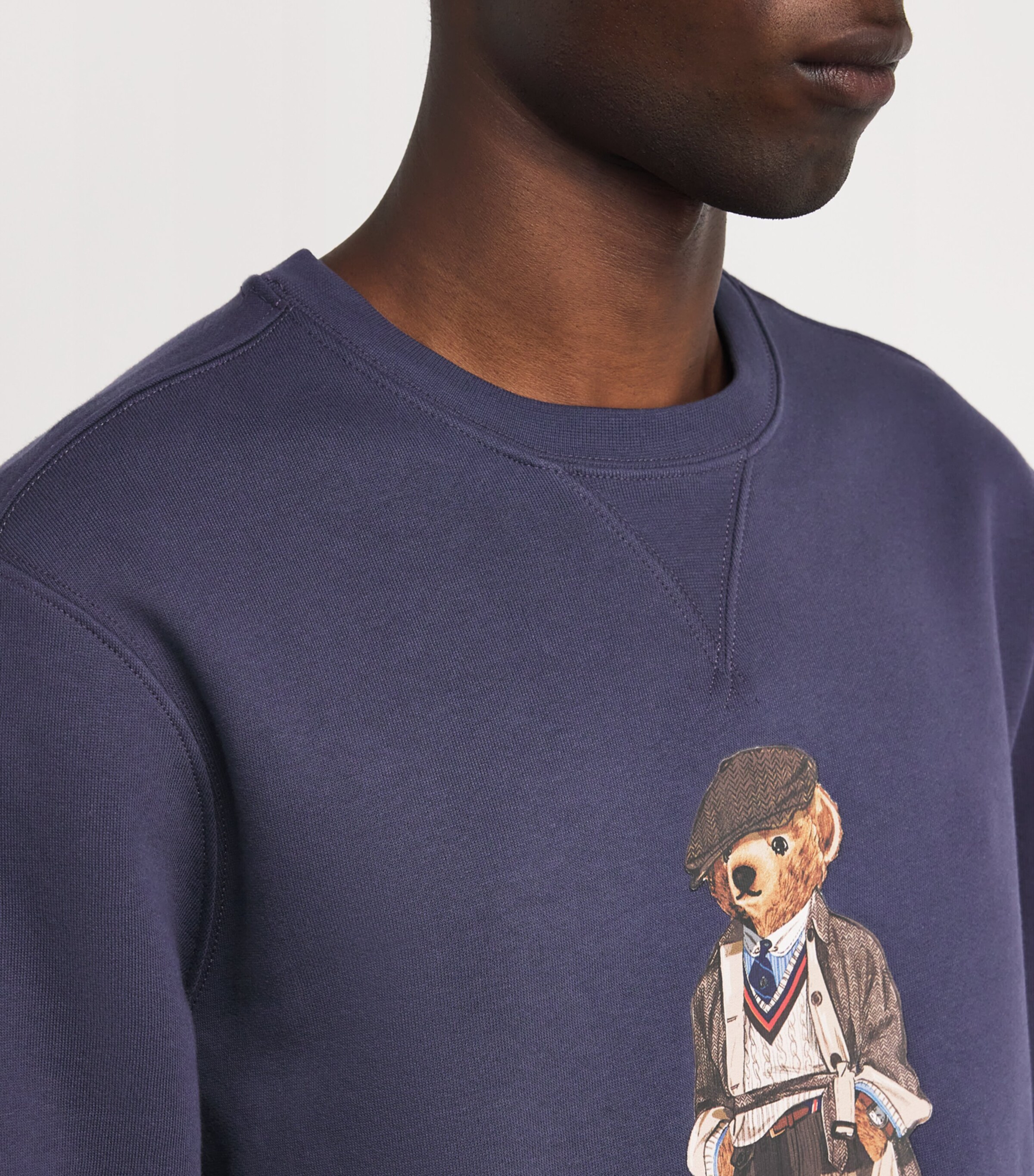 Polo Ralph Lauren Mens Cotton-Blend Heritage Polo Bear Sweatshirt Blue Image 6