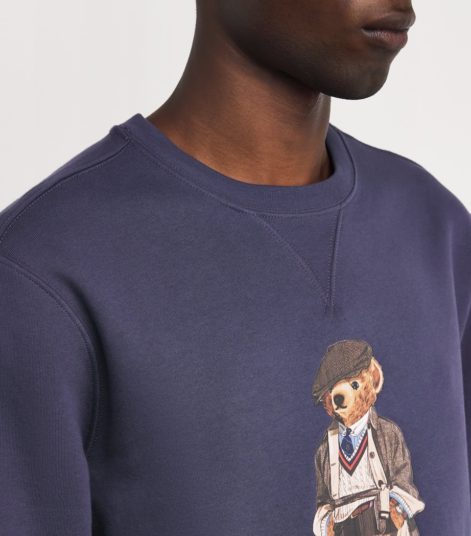 Cotton-Blend Heritage Polo Bear Sweatshirt BLUE Image 6