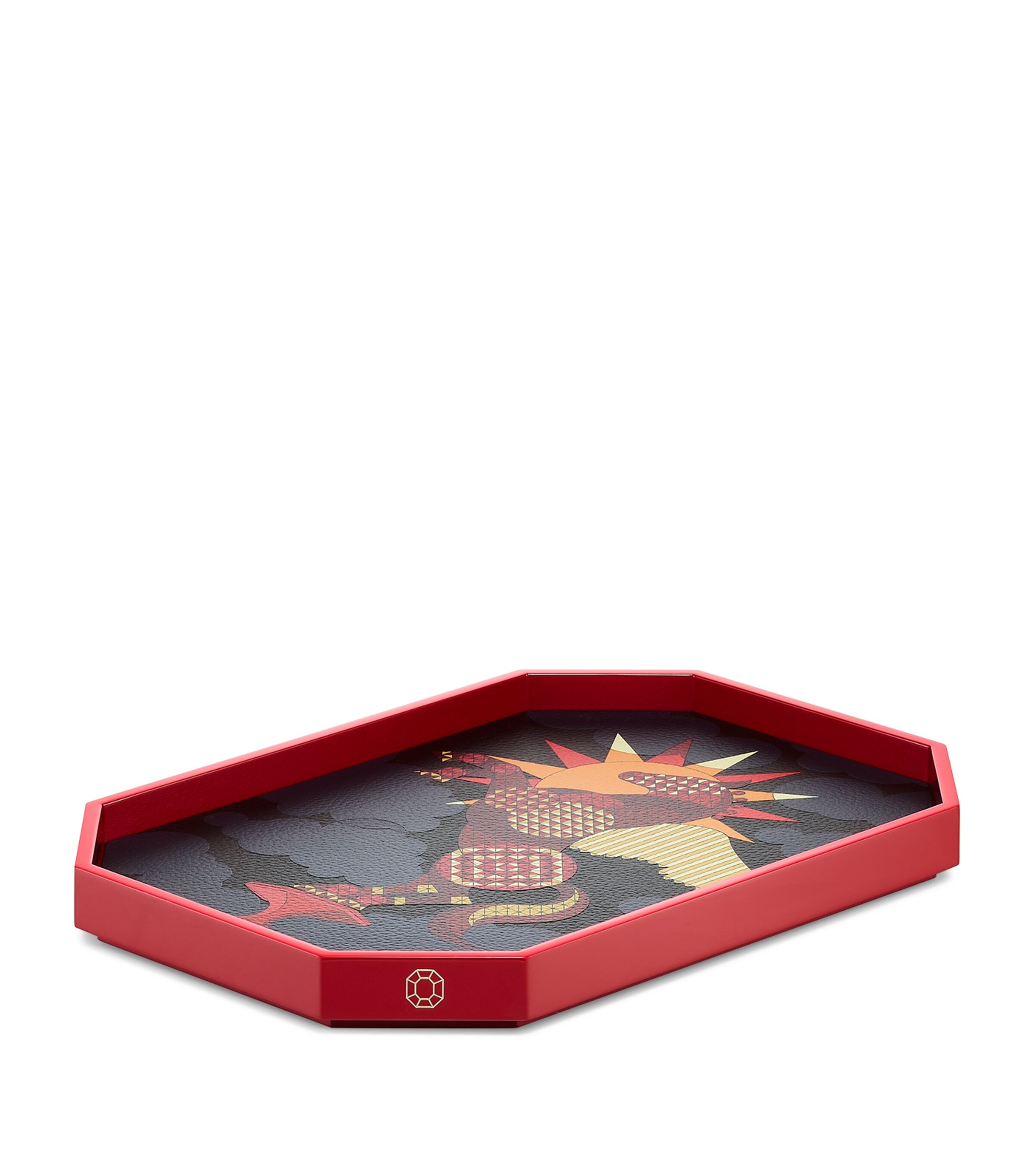 Baccarat Small Octogone Pegasus Tray (33cm x 23cm) Clear Image 1