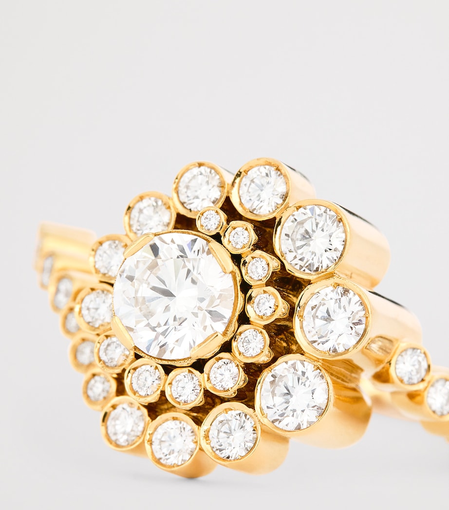 Yellow Gold and Diamond Plateau Ring YELLOW GOLD Image 6