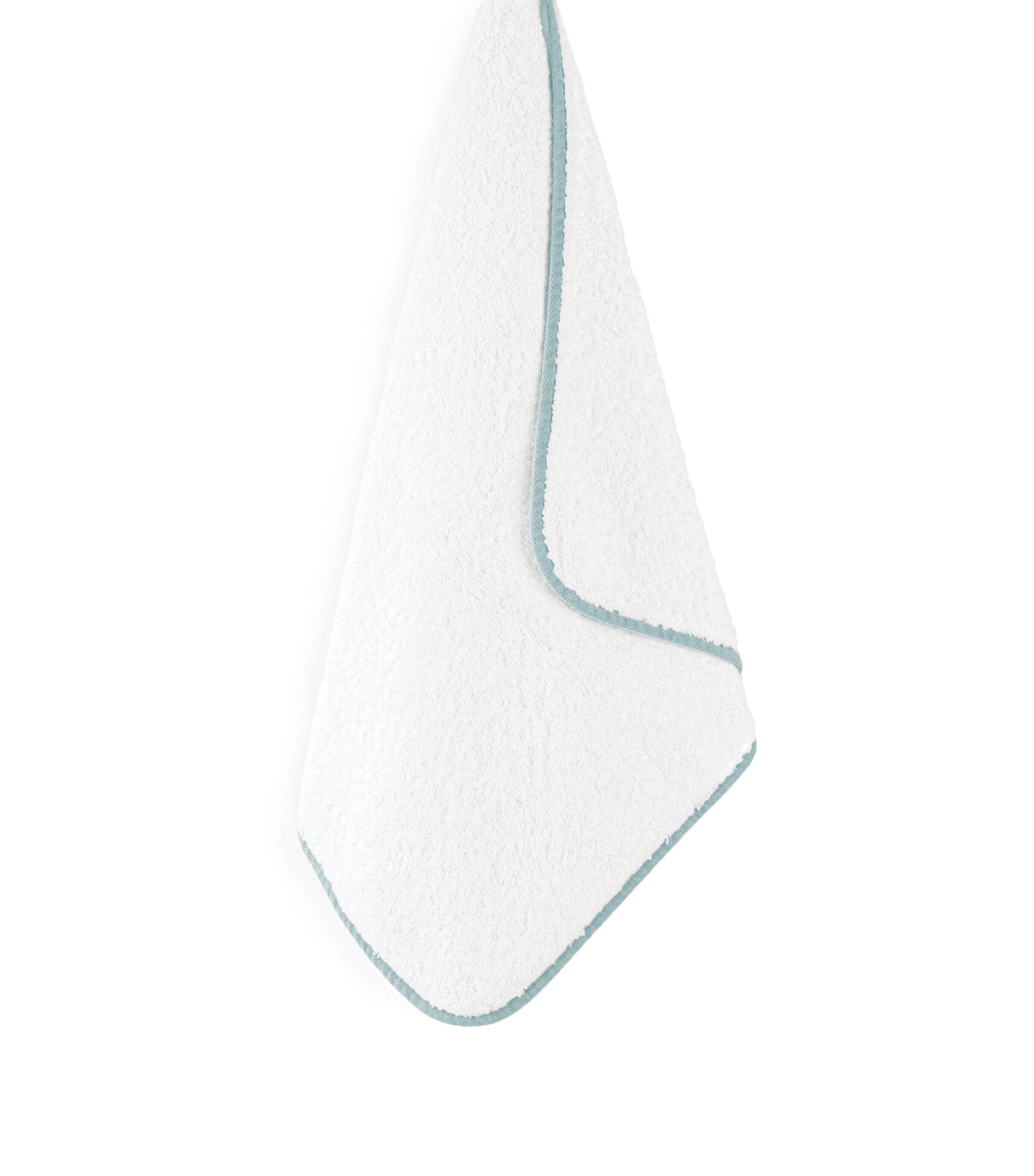 GRACCIOZA Egyptian Cotton Portobello Bath Sheet (90cm x 150cm) White/seamist Image 2
