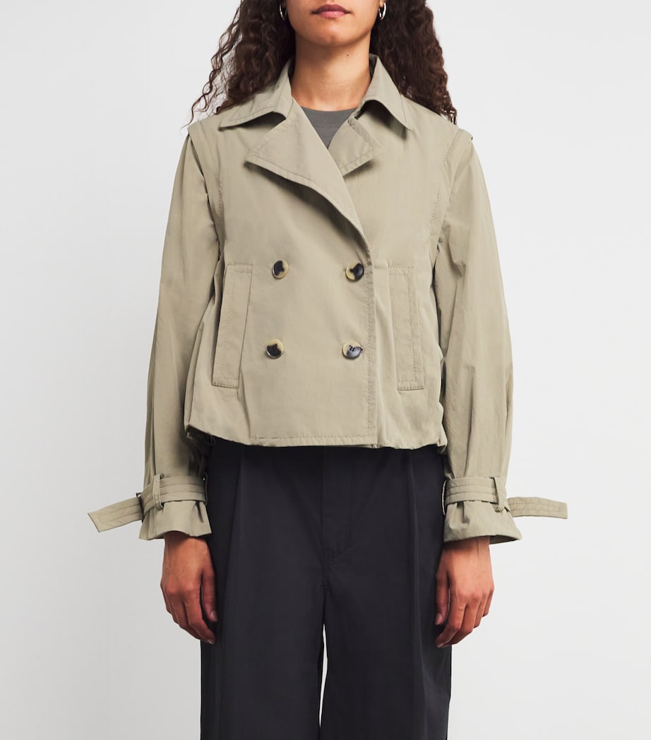 Nylon Hybrid Pea Coat SAGE Image 3