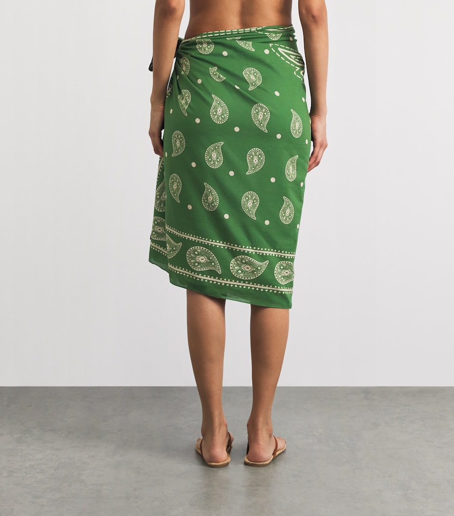 Johanna Ortiz Womens Vibrant Horizons Pareo Light Green/ecru Image 5