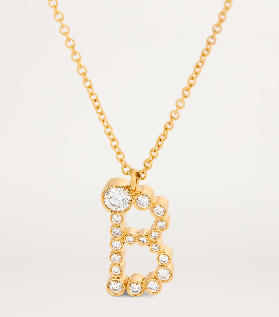 Sophie Bille Brahe Yellow Gold and Diamond Soprano 'B' Necklace Yellow Gold Image 2