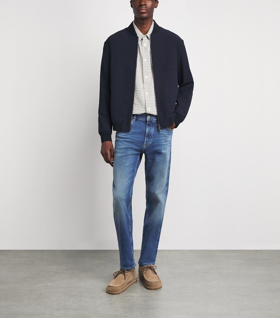BOSS Mens Stretch-Denim Slim Jeans Medium Blue Image 2