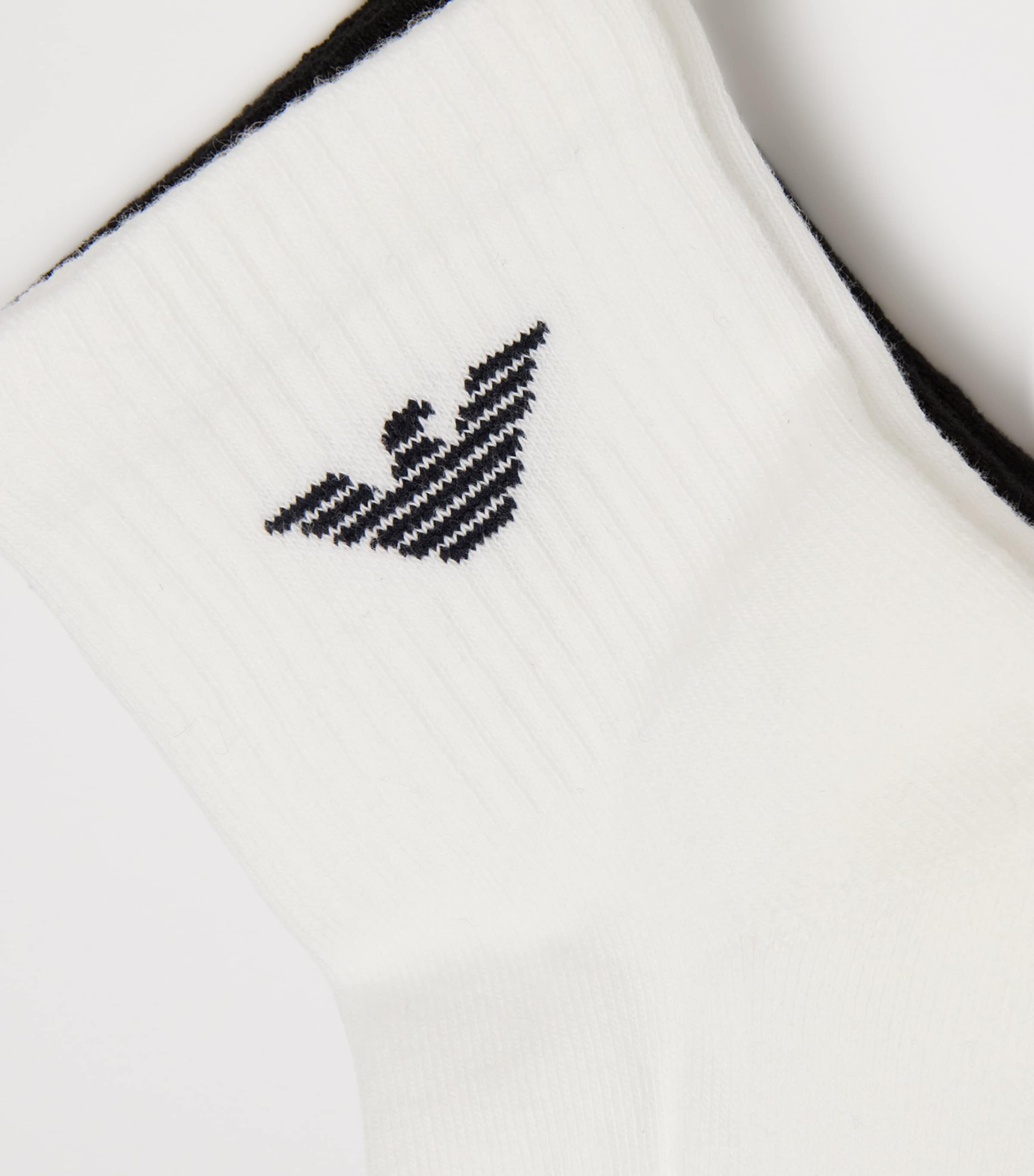 Cotton-Blend Logo Ankle Socks (Pack of 3) M0091 WHITE/BLA Image 2