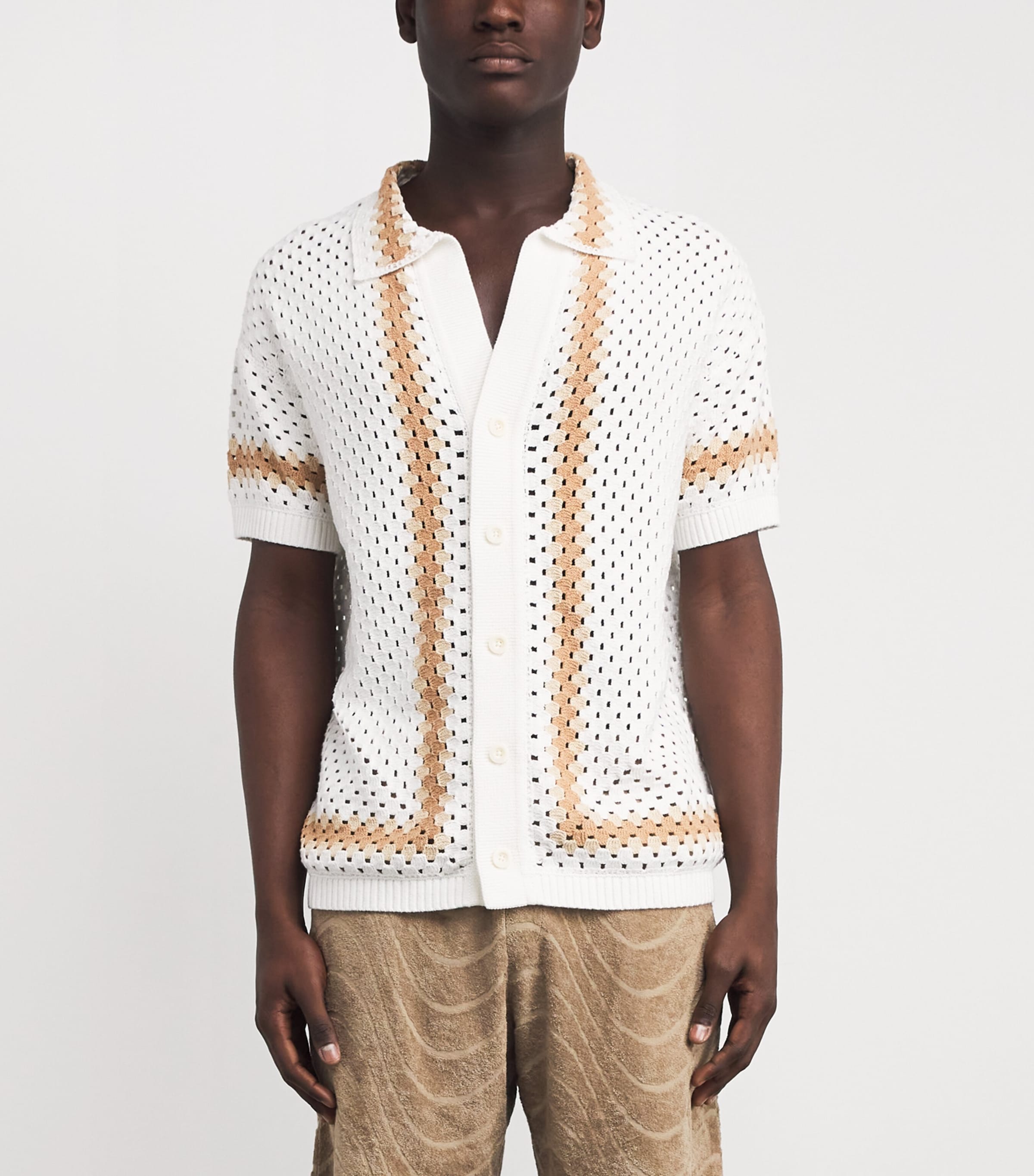 Cotton Crochet Marques Cardigan 593-IVORY Image 3