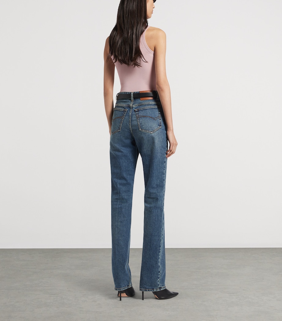 Balenciaga Womens Ribbed Logo Tank Top Image 3
