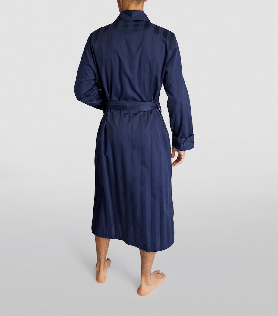 Satin Striped Robe NAVY Image 3