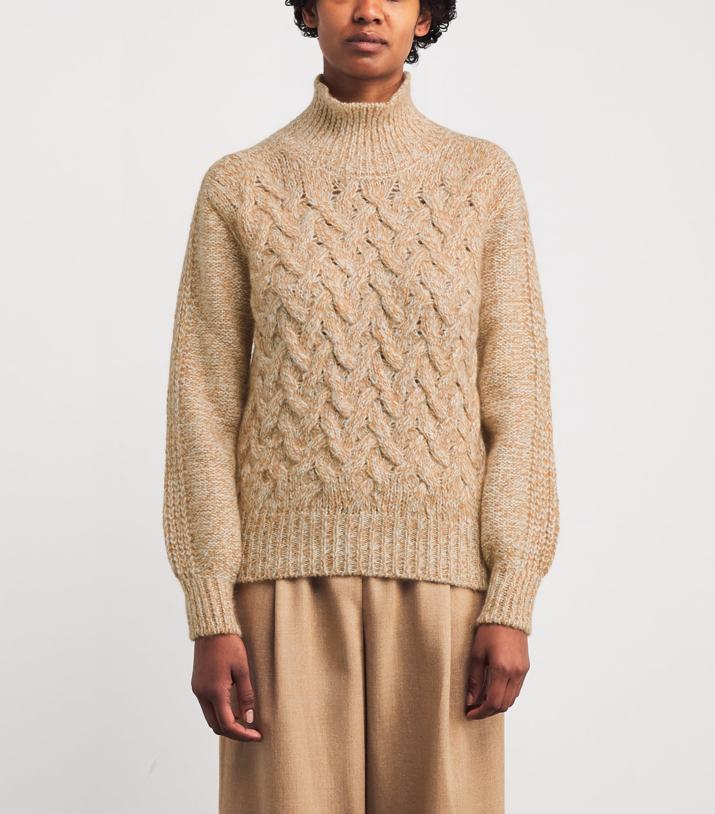 Wool-Blend Metallic Knitted Sweater VICUNA Image 3