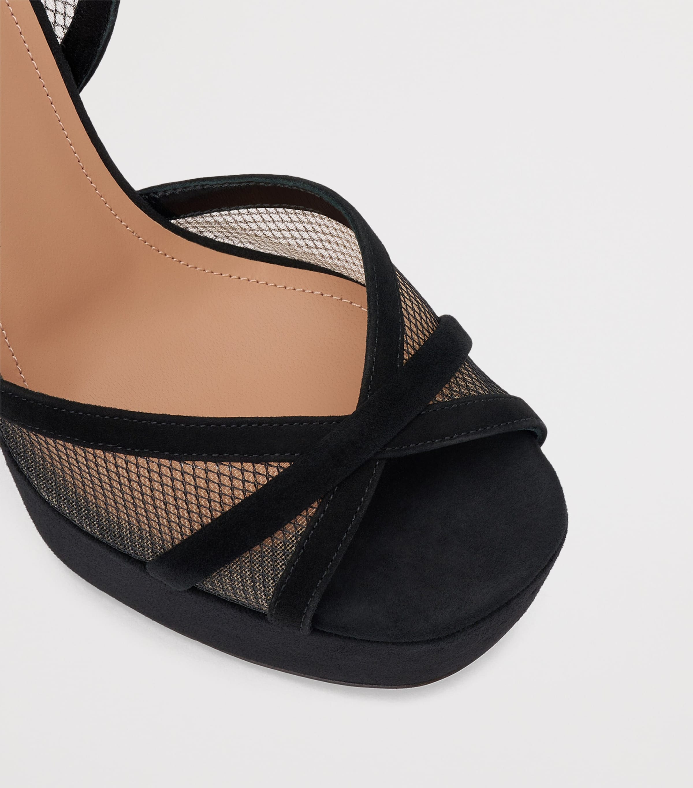 Malone Souliers Mesh Sylvie Platform Sandals 125 Black Image 5