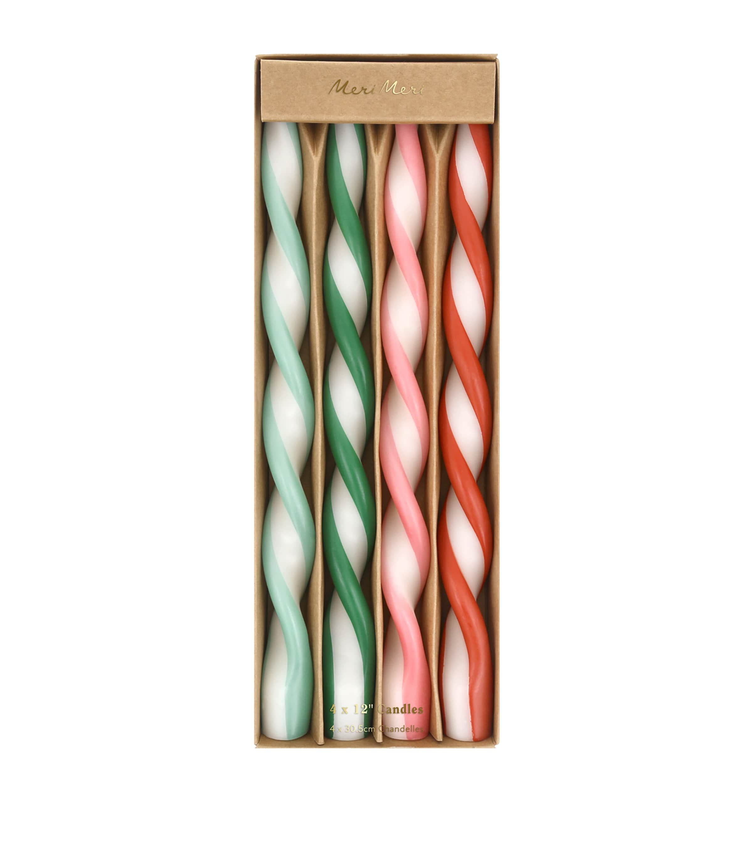 Meri Meri Stripe Twist Candles In Multi