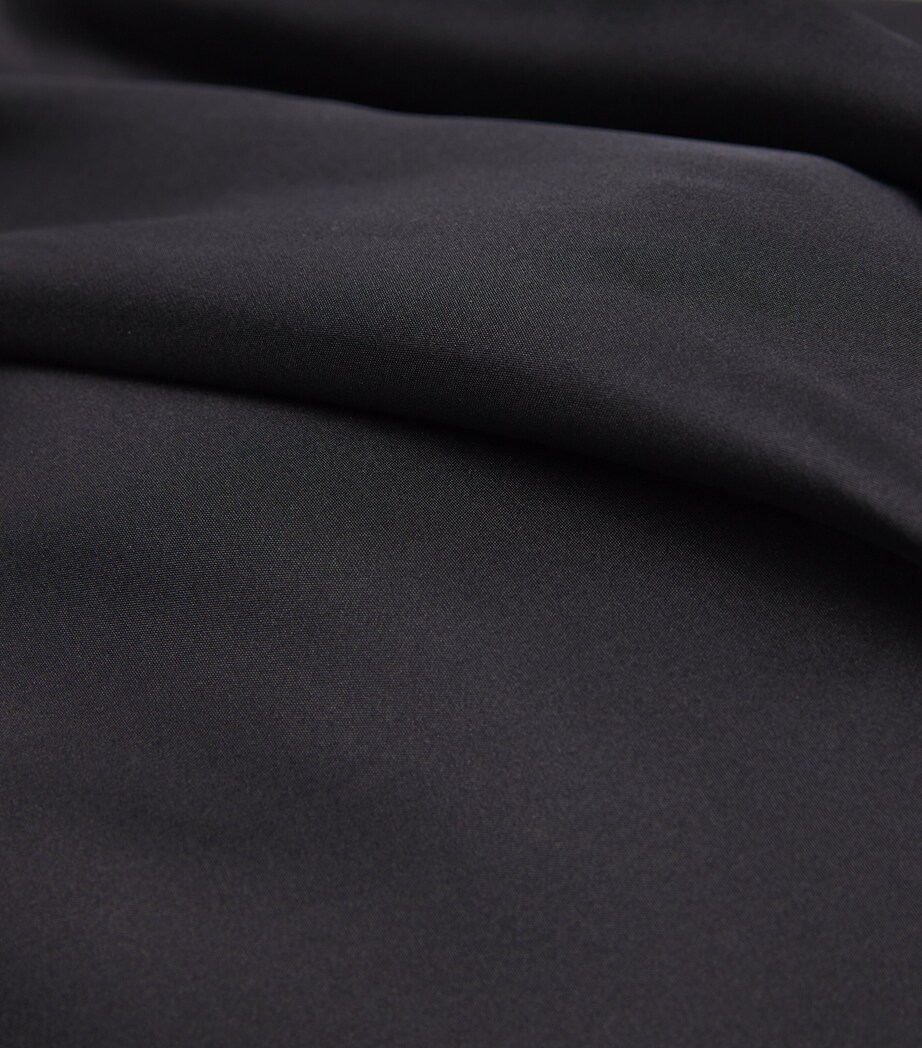 Silk Plumet Maxi Dress BLACK Image 5