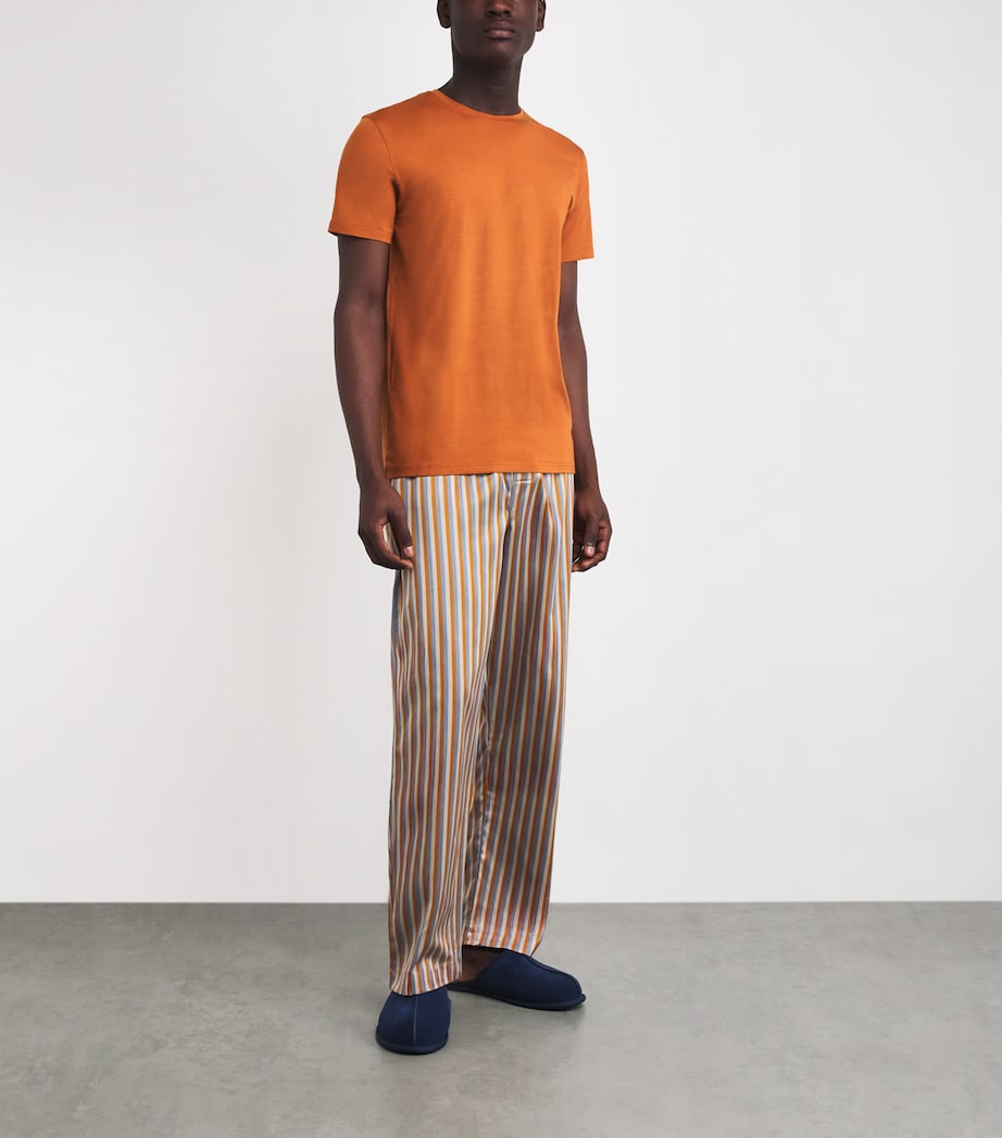 Cotton Stripe Wellington Lounge Trousers 060MUL Image 2