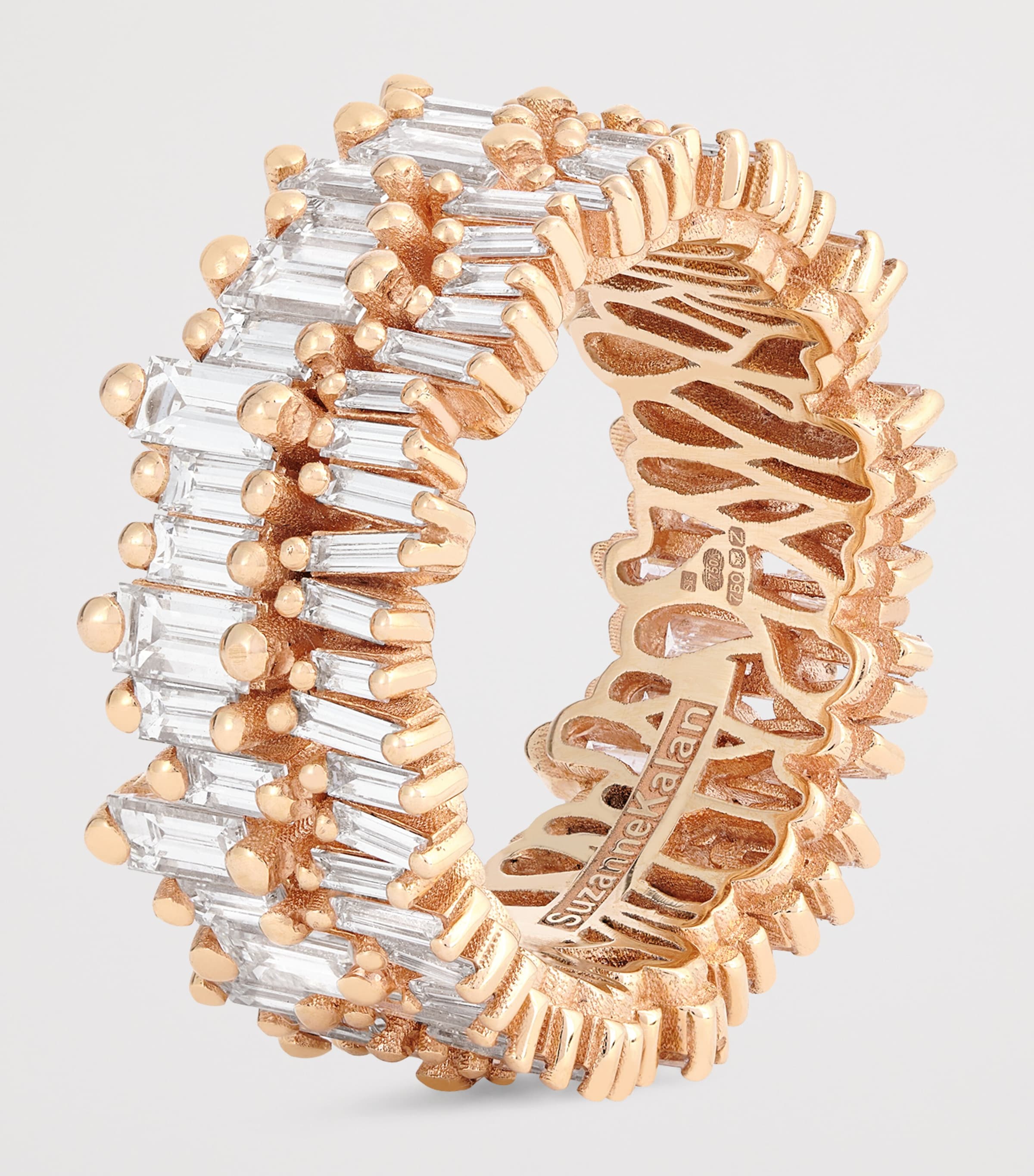 Rose Gold and Diamond Shimmer Eternity Ring 18K RG/WD Image 6