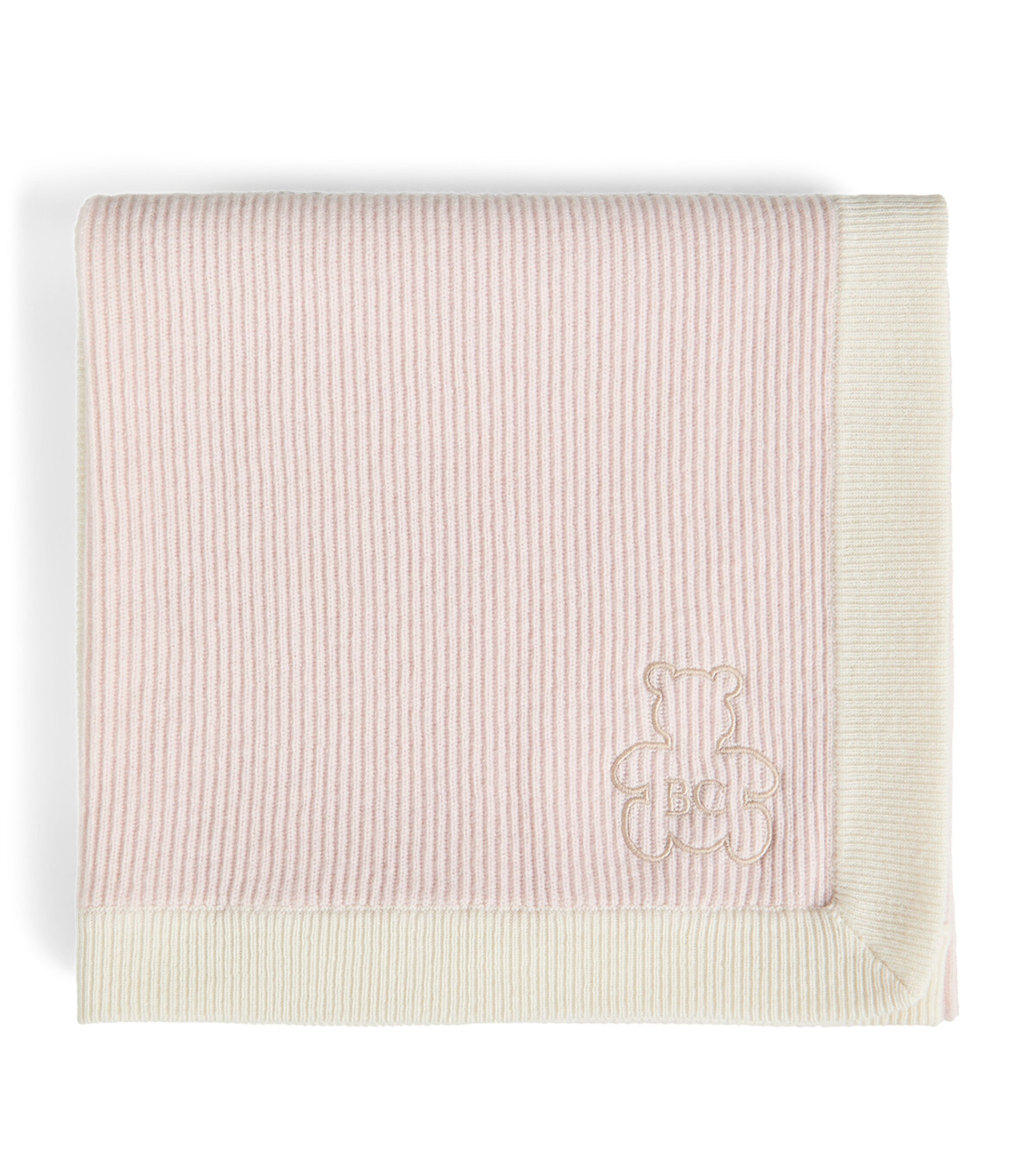 Brunello Cucinelli Kids Cashmere Rib Knit Blanket Image 2