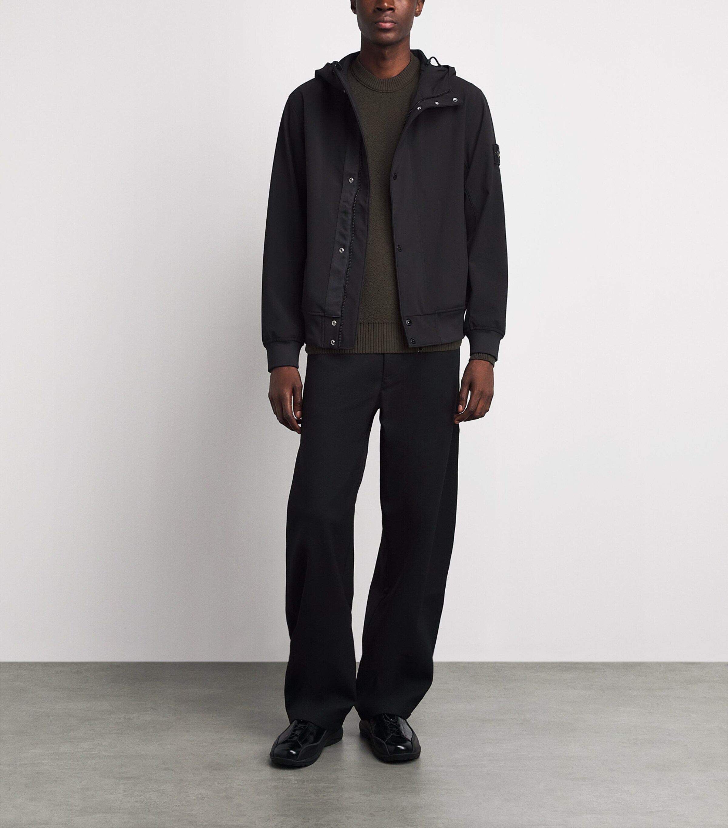 Stone Island Mens Virgin Wool Compass Sweater Image 2