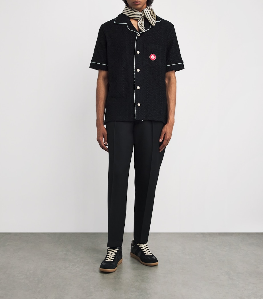 Towelling Monogram Shirt BLACK Image 2