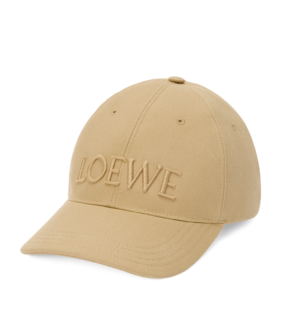 LOEWE x Paula's Ibiza Canvas Logo Baseball Cap Sand Image 1