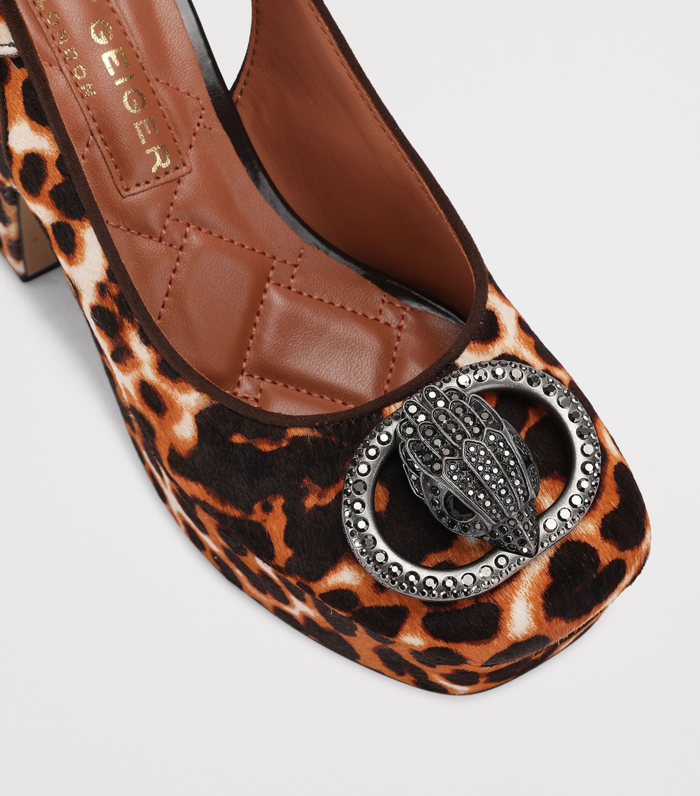 Kurt Geiger London Leopard Print Chelsea Platform Pumps 110 Camel/oth Image 2