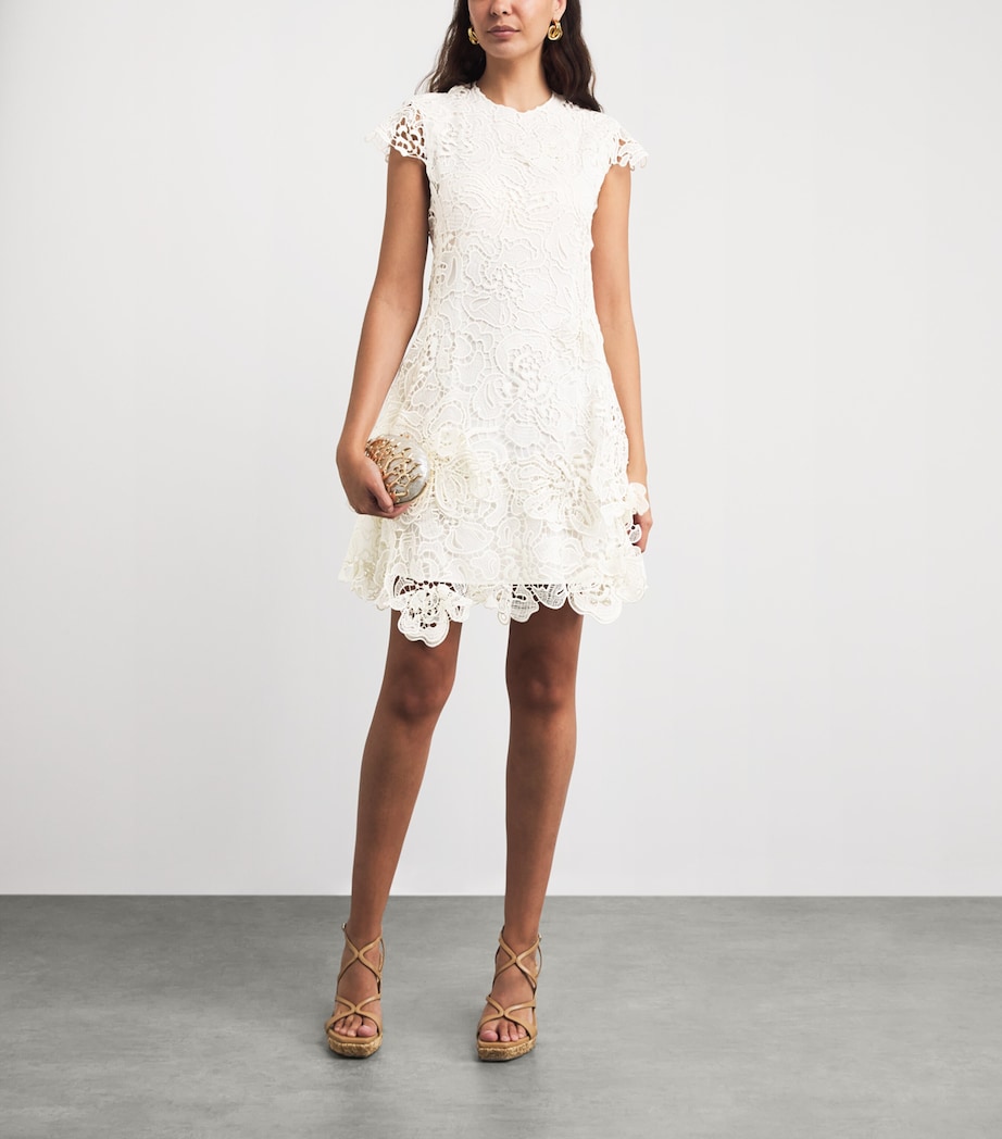 Simkhai Womens Lace Novelle Mini Dress White Image 2