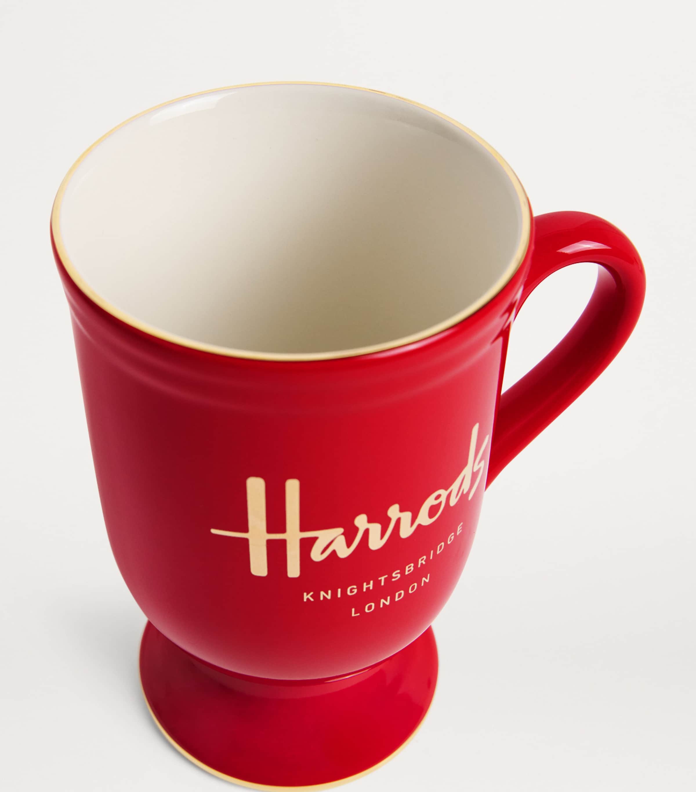 Harrods Pedestal Mug Oxblood Red Image 4