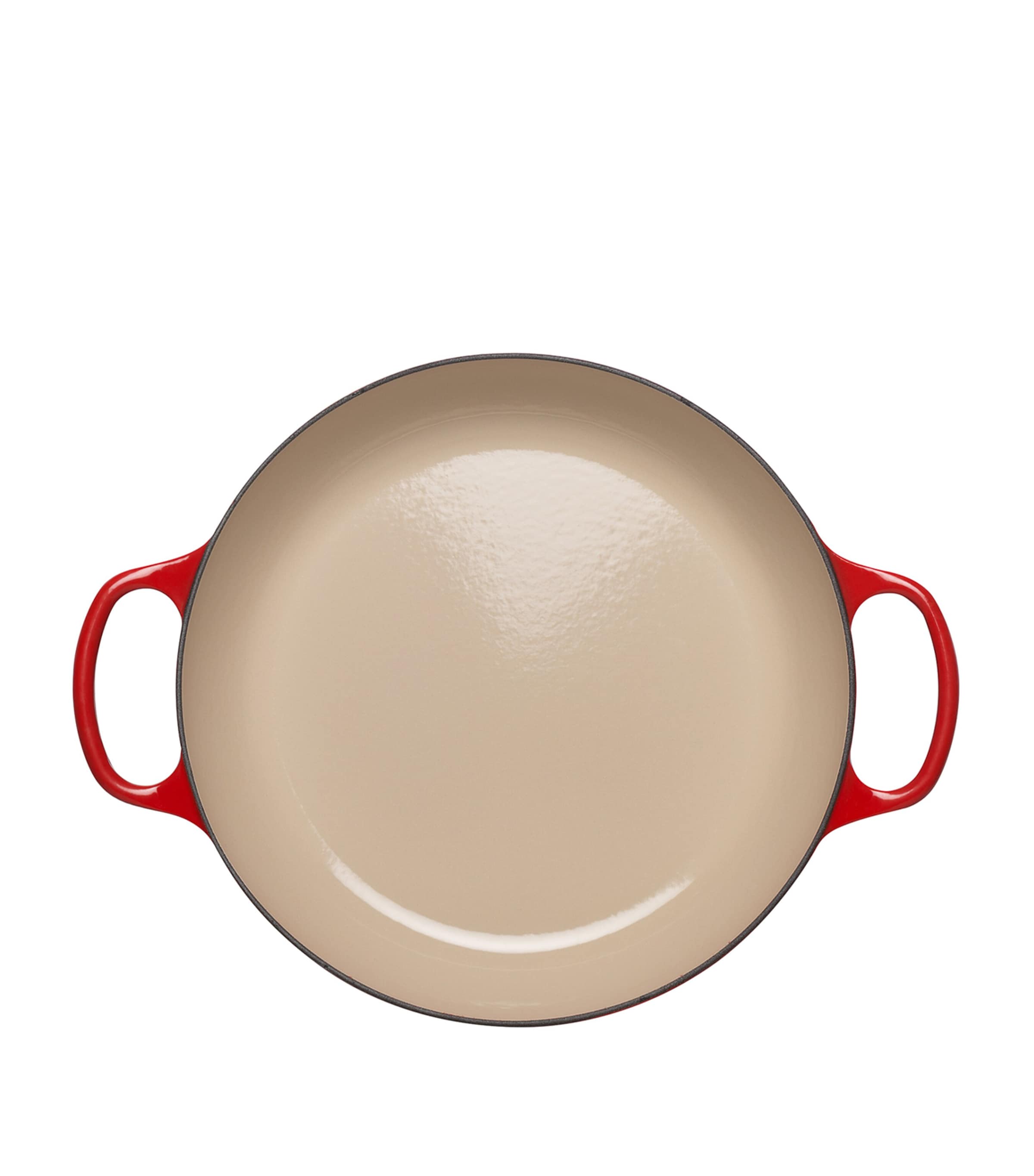Le Creuset Cast Iron Shallow Round Casserole Dish (26cm) Cerise Image 5