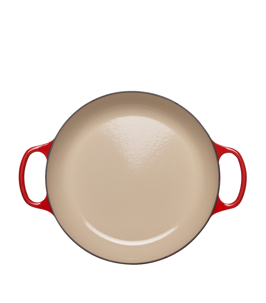 Cast Iron Shallow Round Casserole Dish (26cm) CERISE Image 5