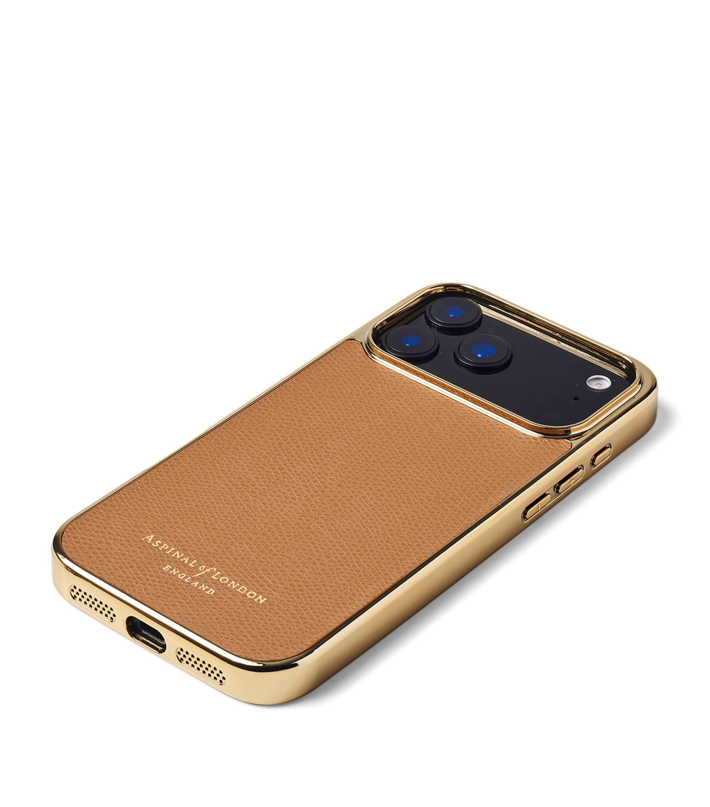 Aspinal Of London Leather iPhone 17 Pro Case Caramel Image 3