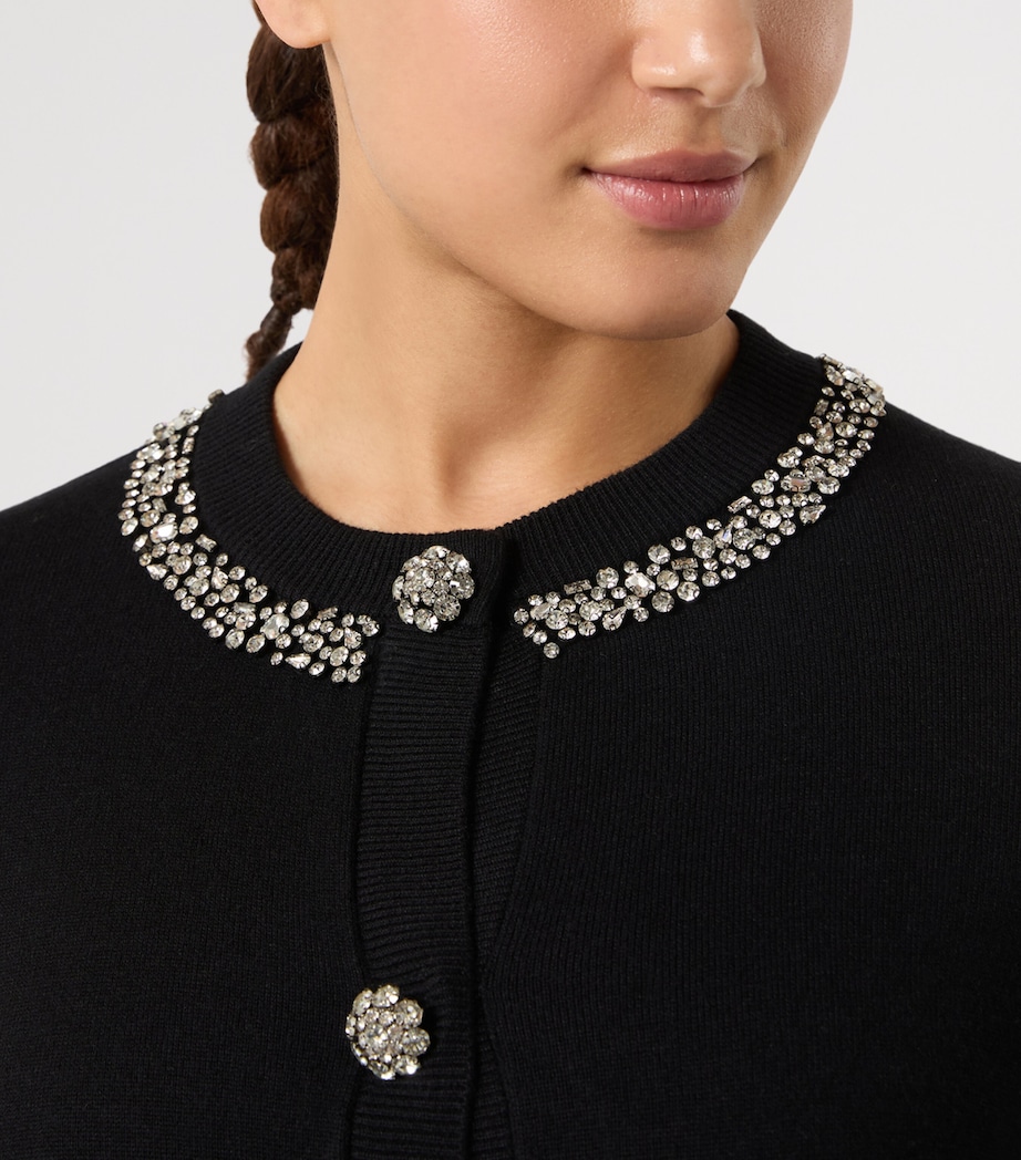 Marina Rinaldi Womens Embellished Cardigan Black Image 5