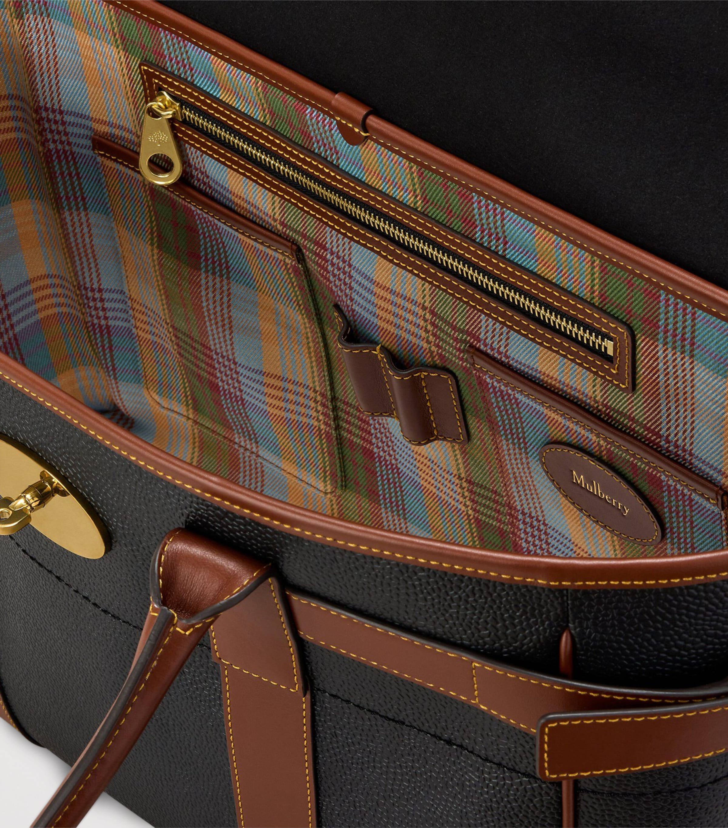 Mulberry Bayswater Shoulder Bag Black Cognac Image 5