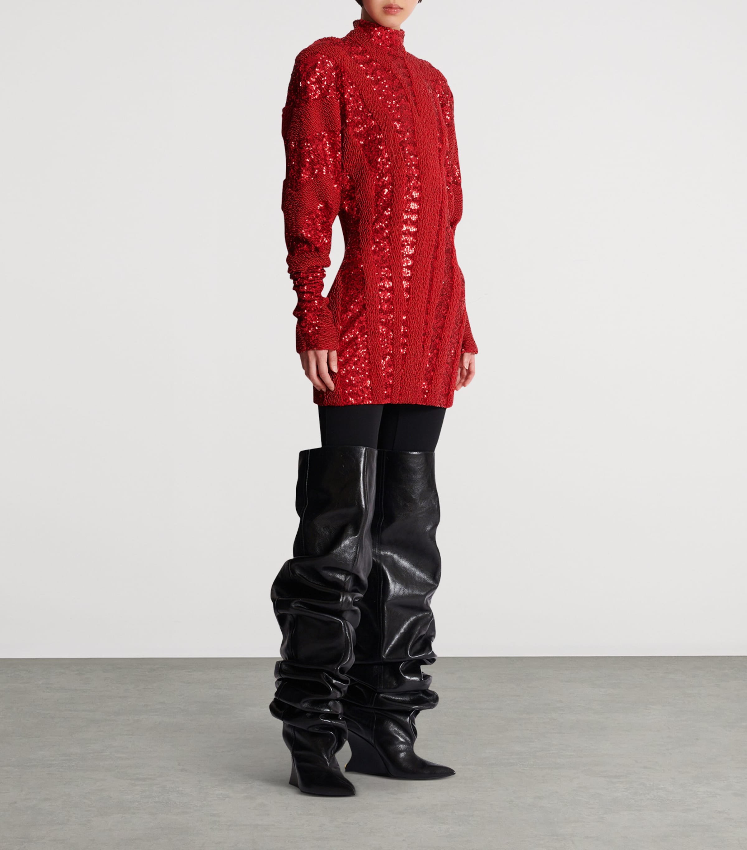 Crystal-Embellished Split Maxi Dress MHF ROUGE Image 2