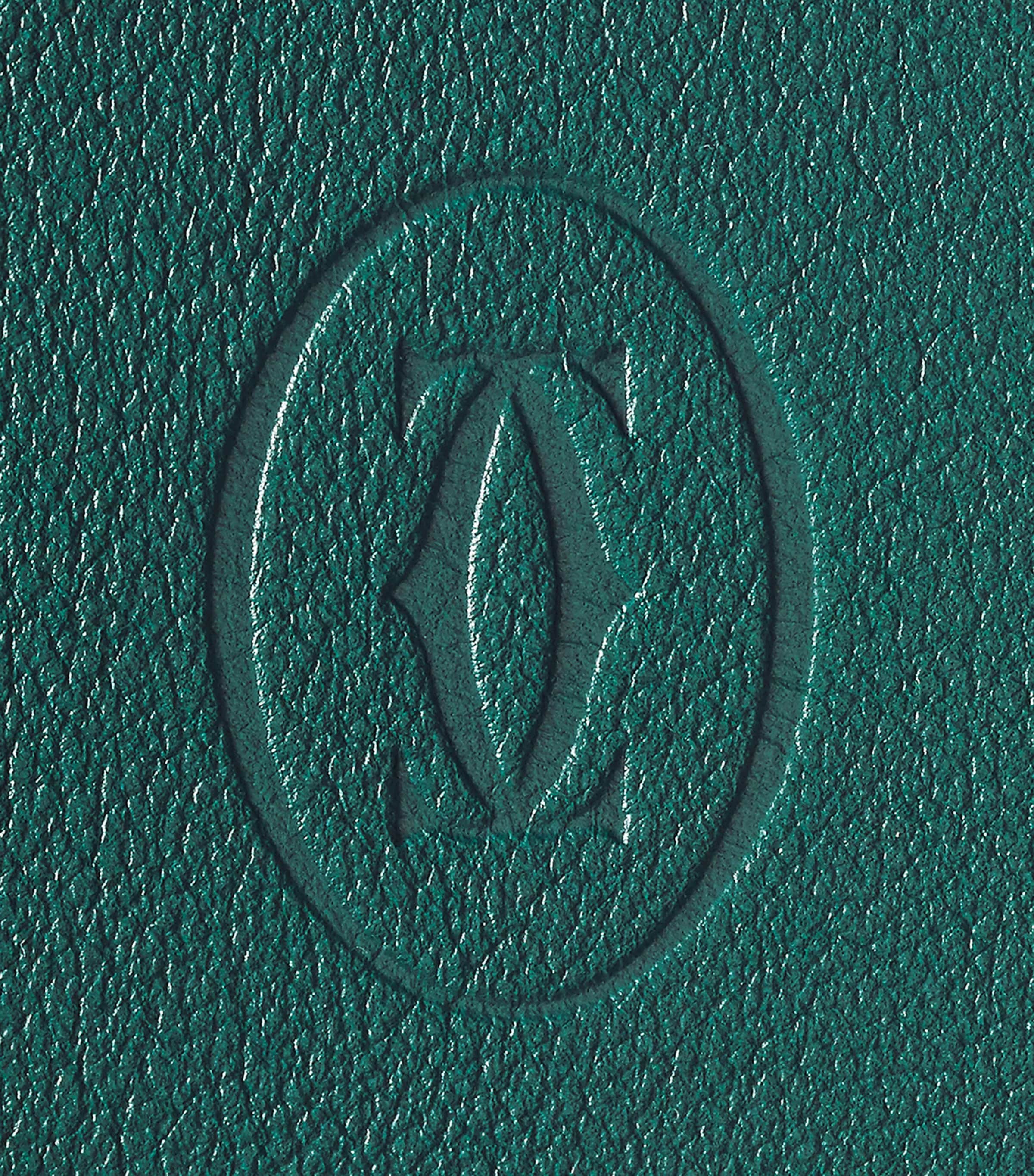 Leather Must de Cartier Bifold Card Holder GREEN Image 5