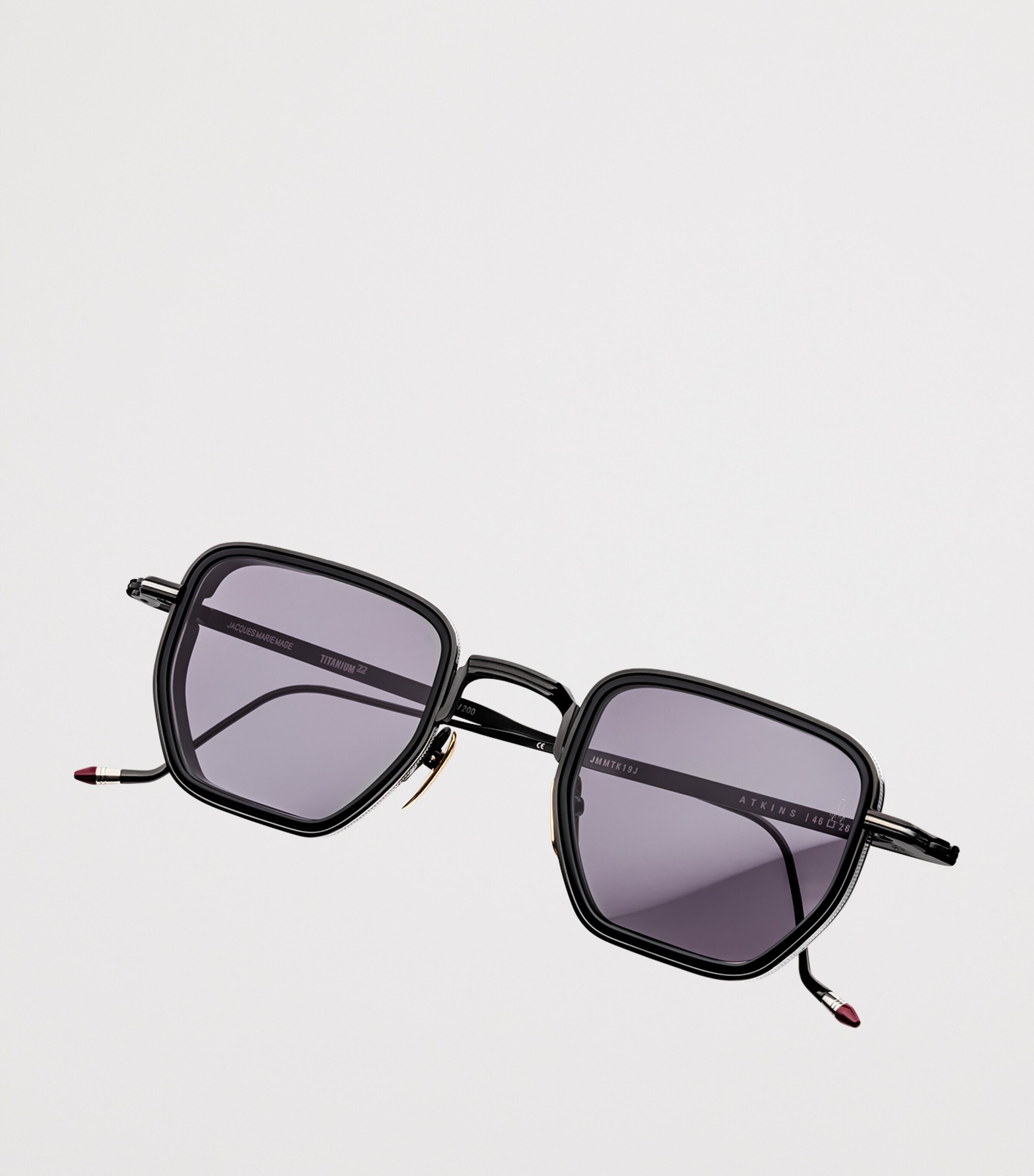 Jacques Marie Mage Metal Atkins Sunglasses Corbeau Image 3