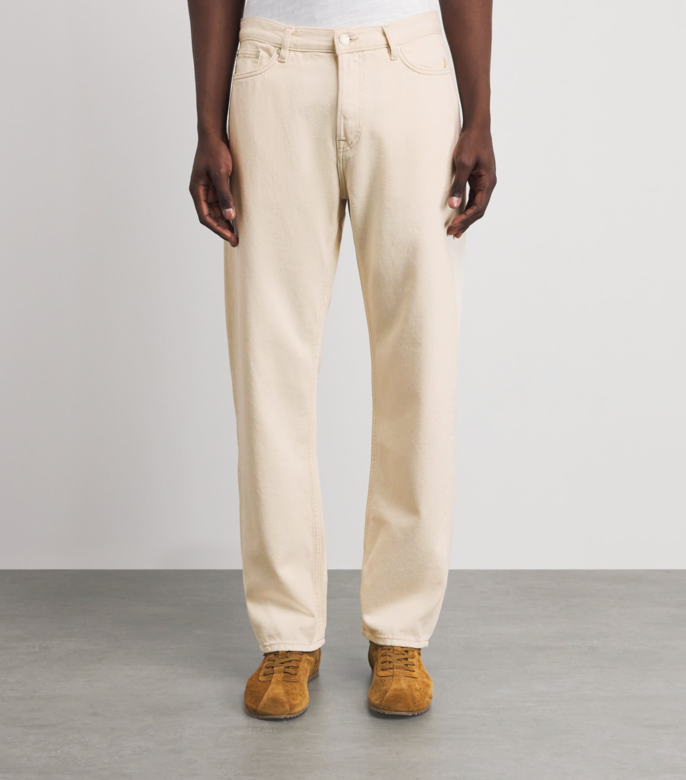 SAMSOE SAMSOE Mens Saeddie Straight Jeans Soft Natural Image 4