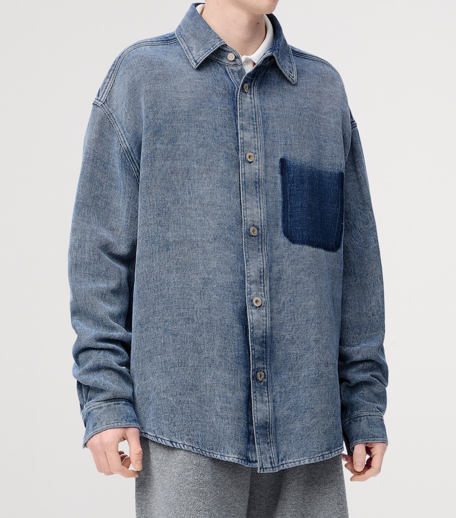 Linen-Cotton Shirt GREY BLUE Image 2