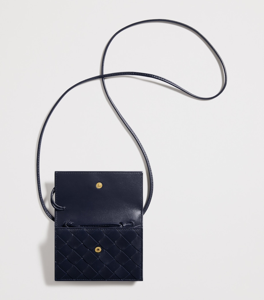 Leather Intrecciato Andiamo Badge Holder 4338 Image 3