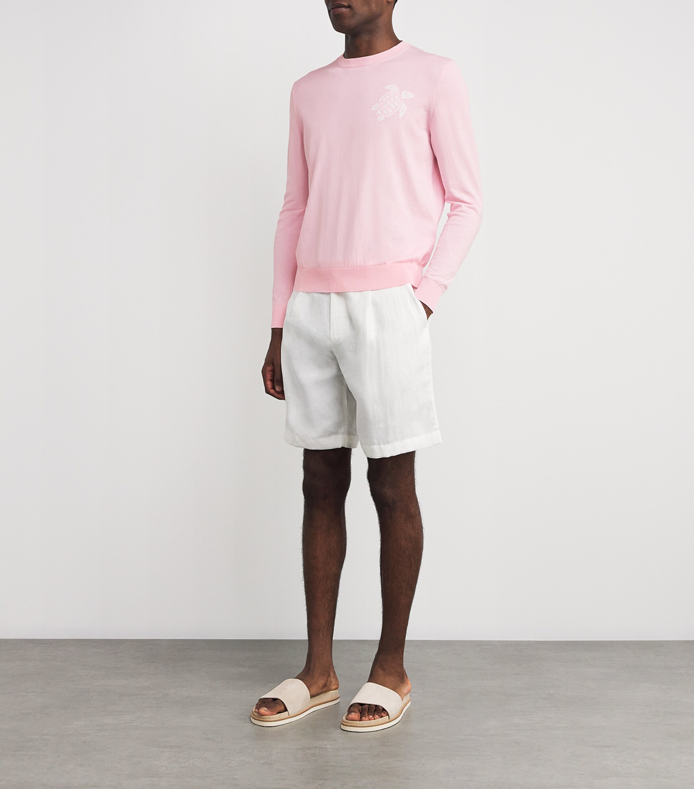 Cotton Turtle Jacquard Sweater 159-PEONY Image 2