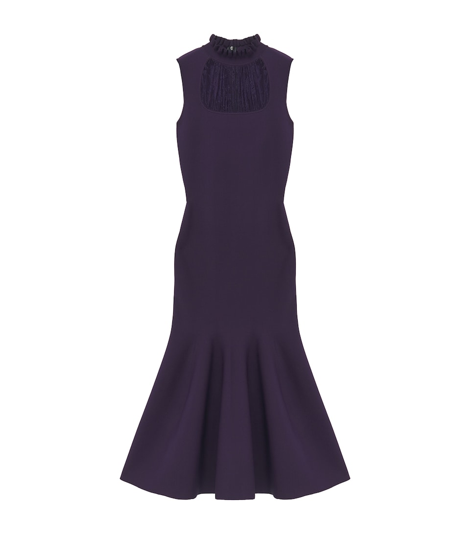 Fringe-Detail Midi Dress