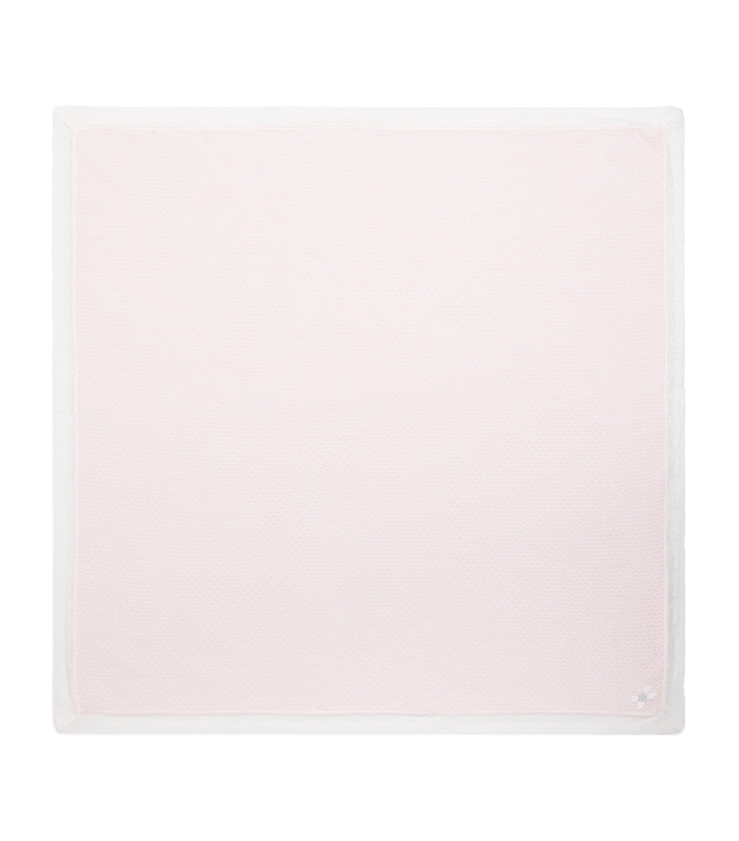 Paz Rodriguez Lace-Trim Knitted Blanket (100cm x 100cm) Light Pink/cream Image 1