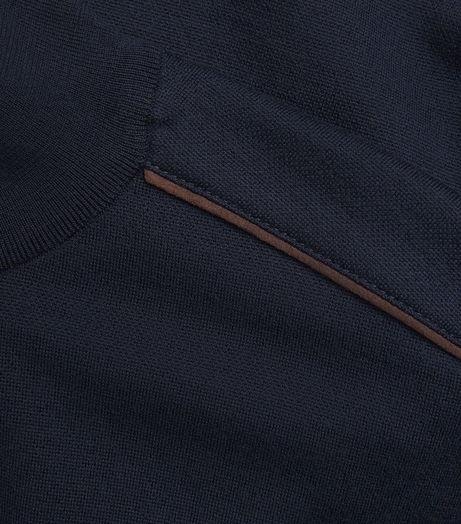 Paul & Shark Mens Virgin Wool High-Neck Sweater Blue Image 6
