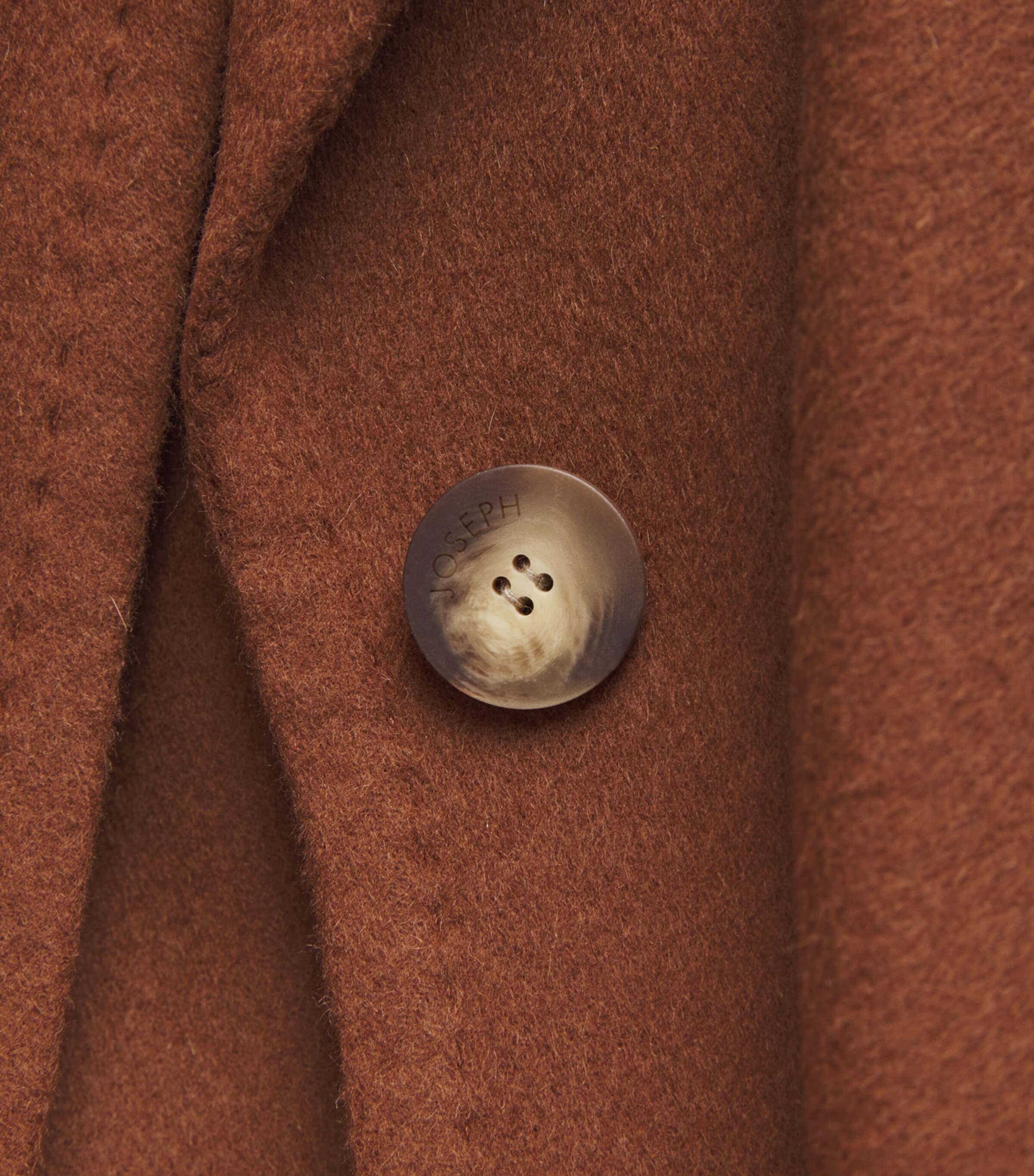 Joseph Womens Wool-Cashmere Spencer Coat Cinnamon Image 5